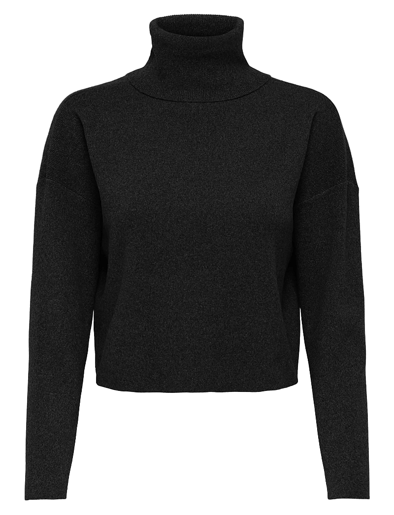 ONLY - ONLAMA LIFE LS RIB ROLLNECK CC KNT - polotröjor - black - 1
