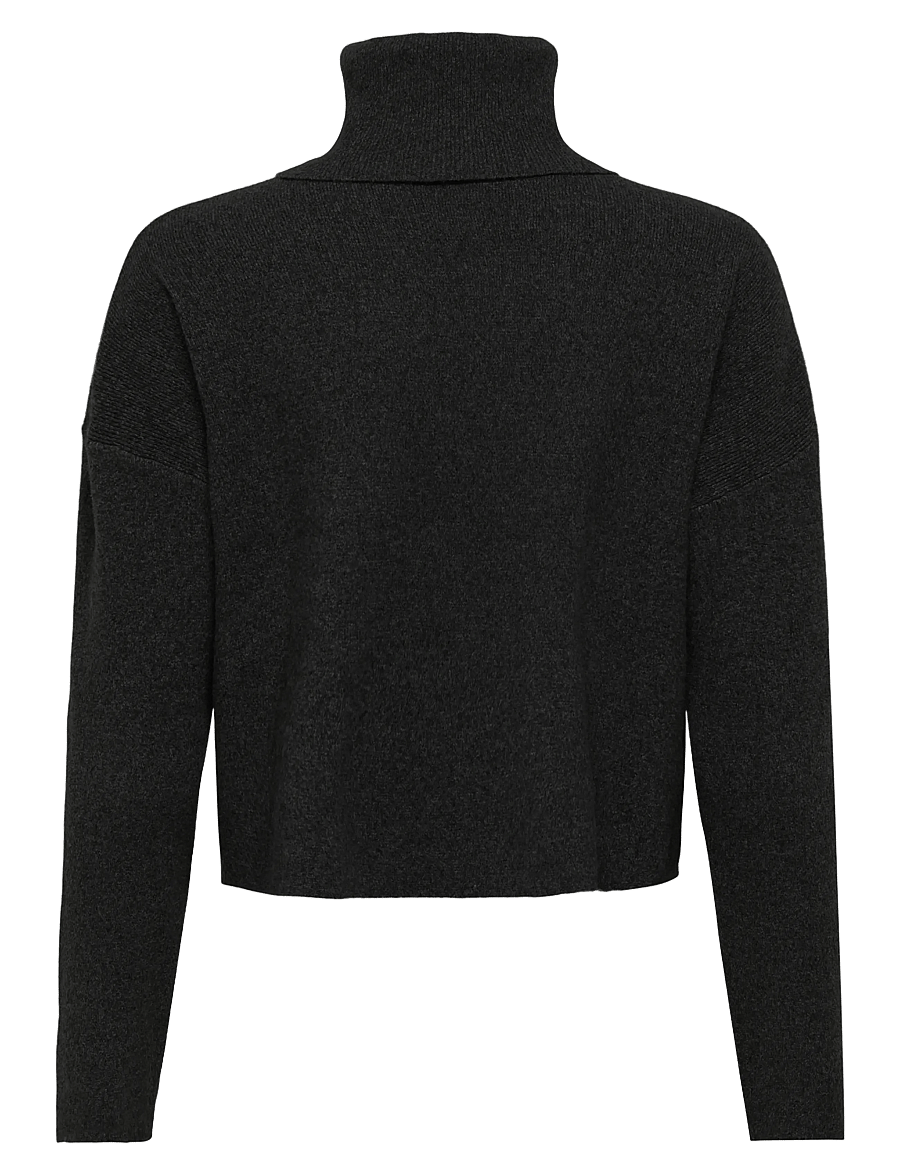 ONLY - ONLAMA LIFE LS RIB ROLLNECK CC KNT - rullekraver - black - 2