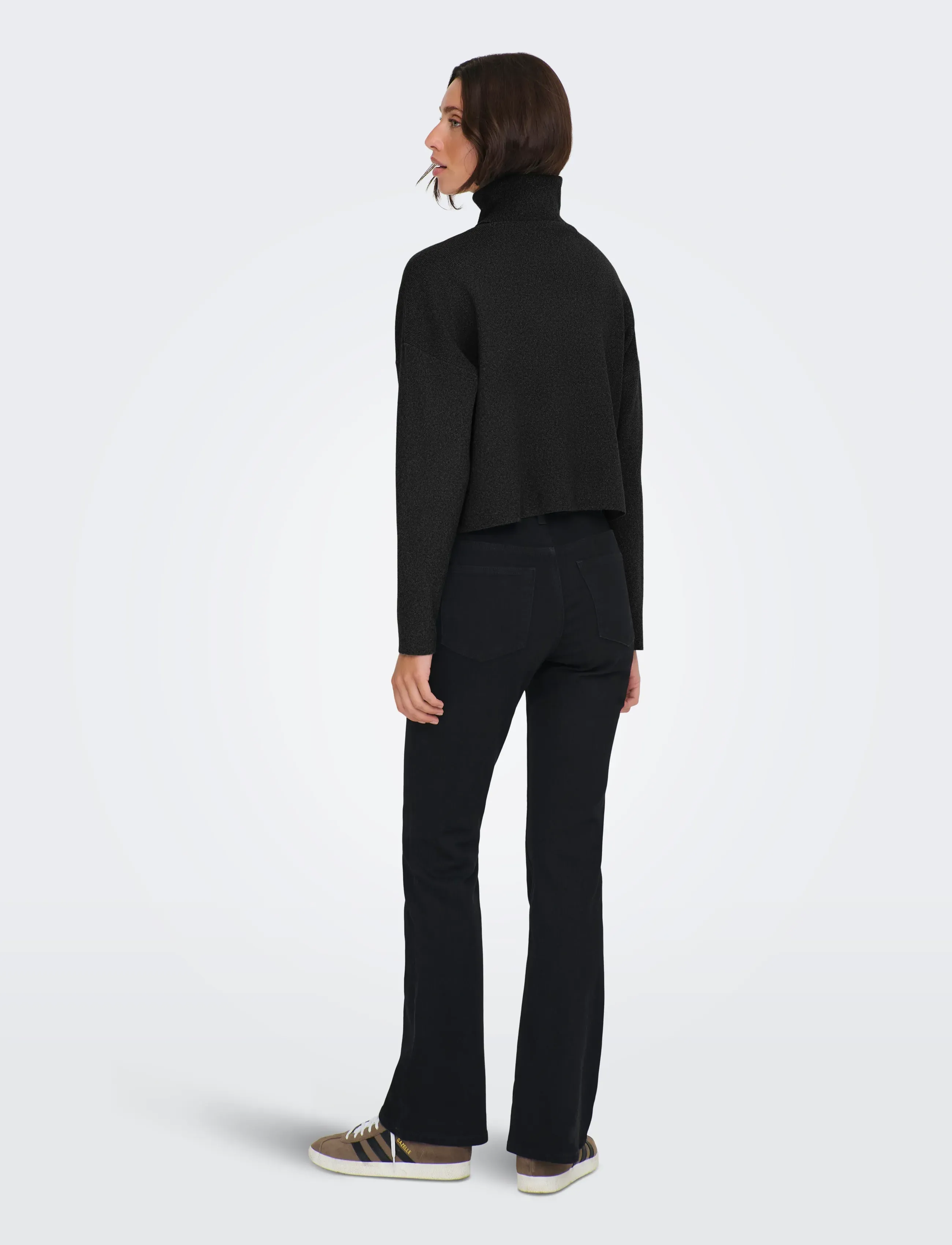 ONLY - ONLAMA LIFE LS RIB ROLLNECK CC KNT - turtlenecks - black - 3