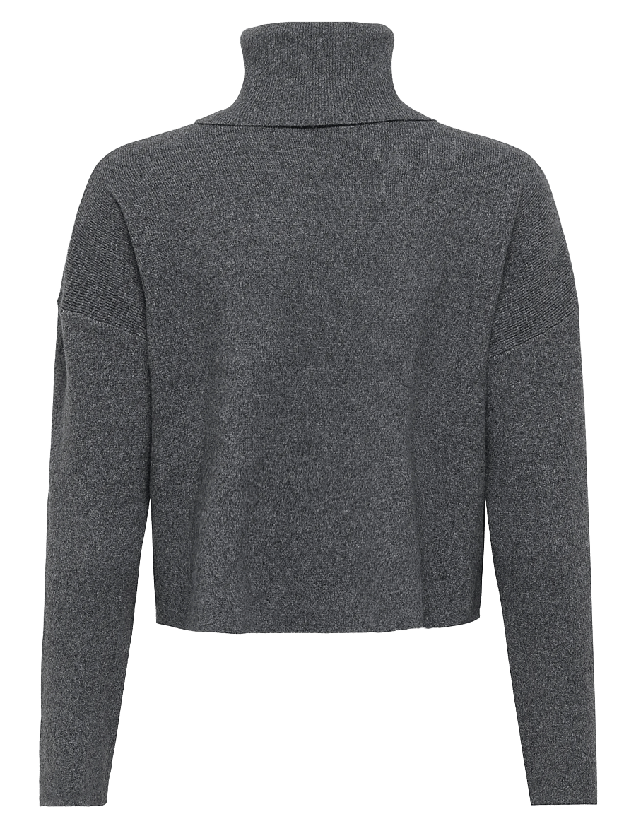 ONLY - ONLAMA LIFE LS RIB ROLLNECK CC KNT - rullekraver - medium grey melange - 2