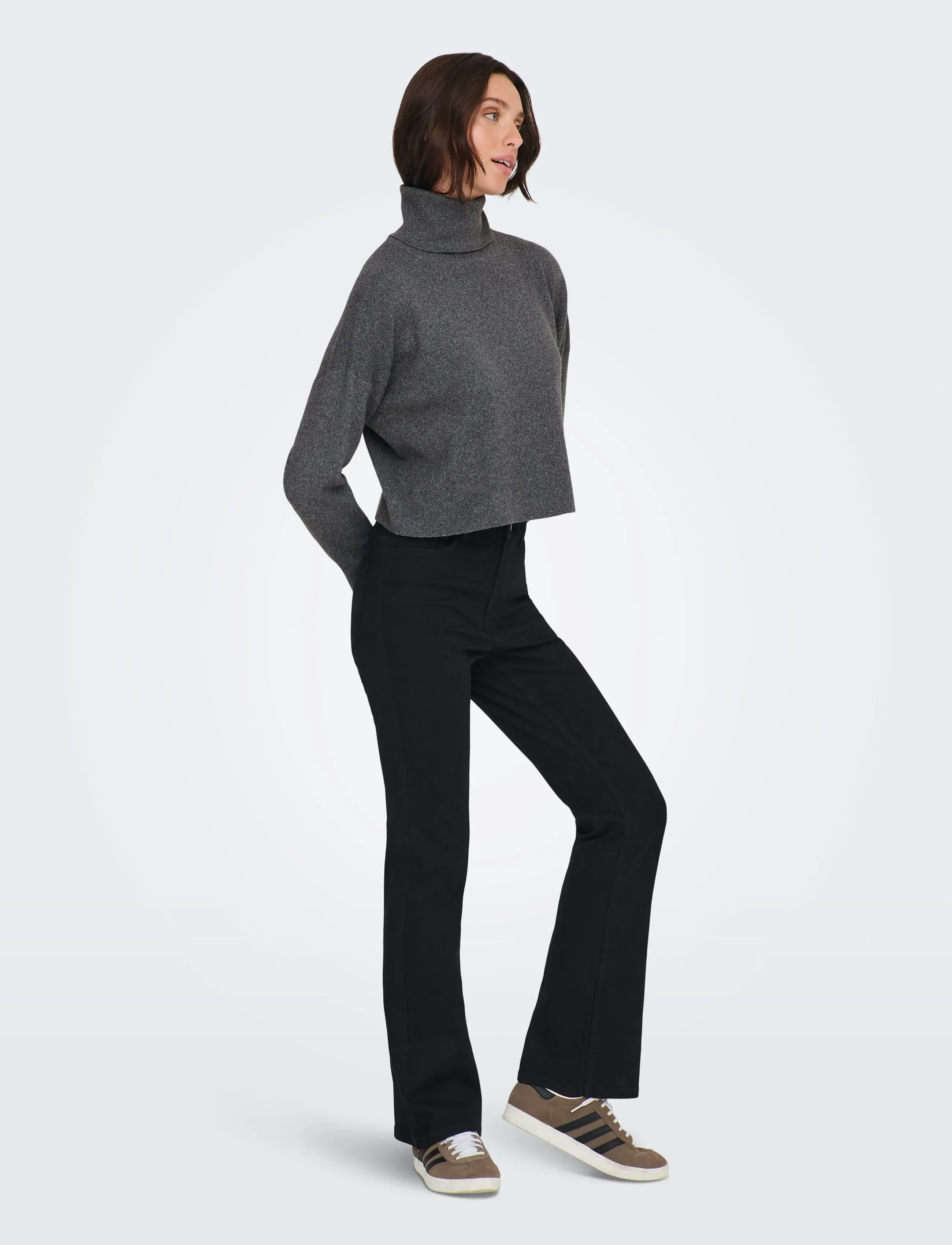 Onlama Life Ls Rib Rollneck Cc Knt