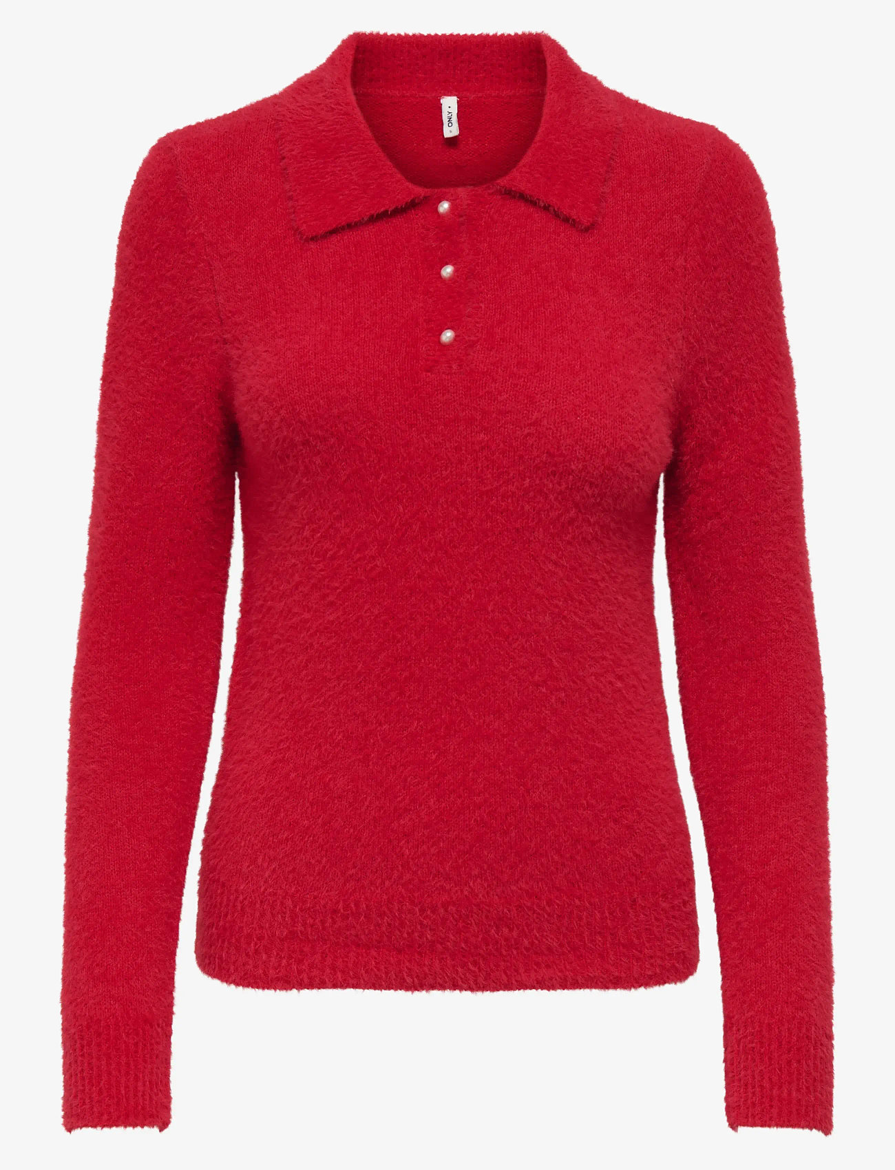 ONLY - ONLPETRA LS POLO BLING CC KNT - stickade tröjor - salsa - 0