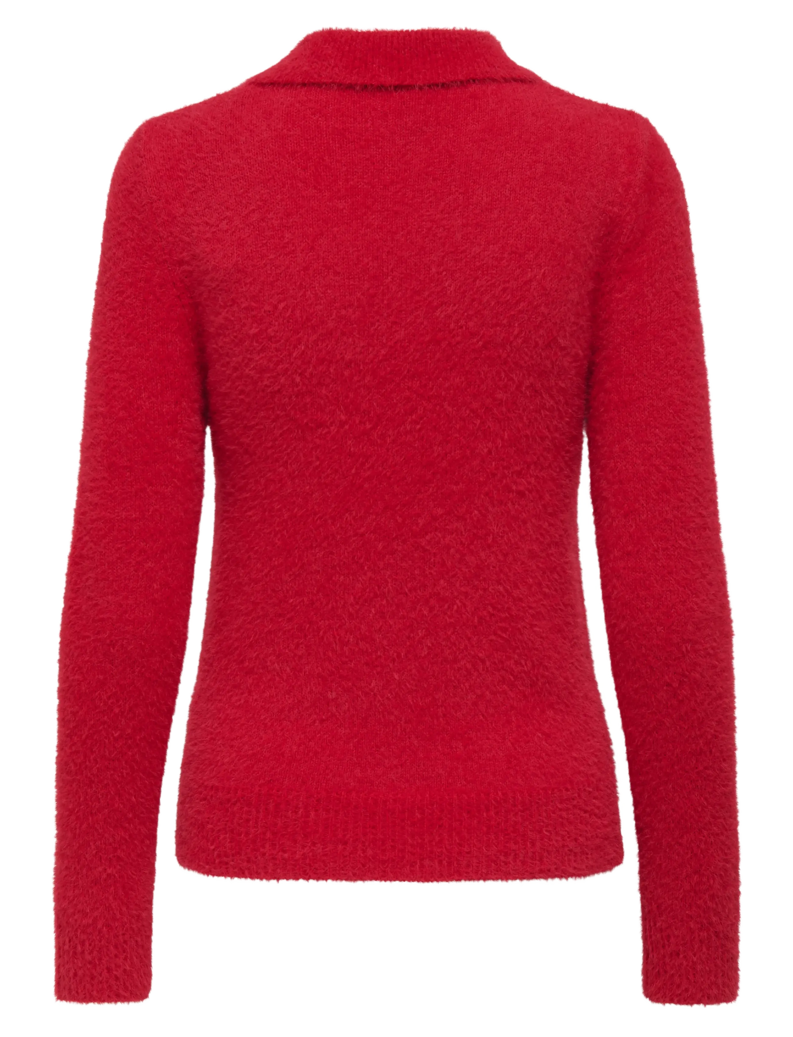 ONLY - ONLPETRA LS POLO BLING CC KNT - salsa - 1