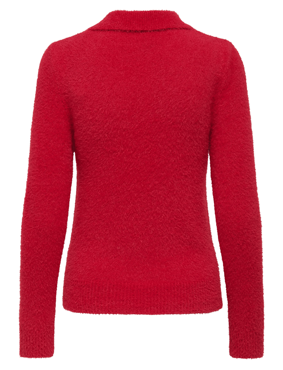 ONLY - ONLPETRA LS POLO BLING CC KNT - kampsunid - salsa - 1