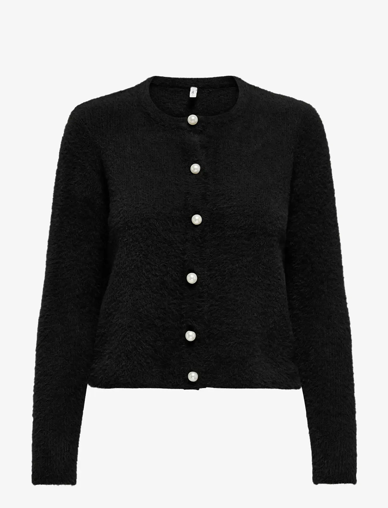 ONLY - ONLPETRA LS PEARL O-NECK CARDI CC KNT - cardigans - black - 1