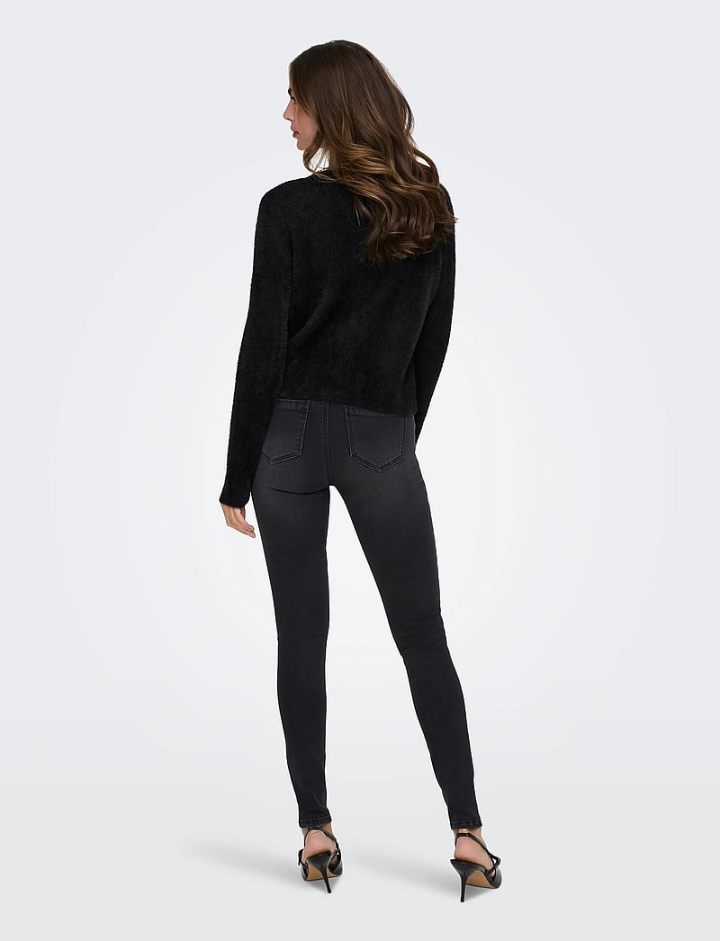 ONLY - ONLPETRA LS PEARL O-NECK CARDI CC KNT - cardigans - black - 3