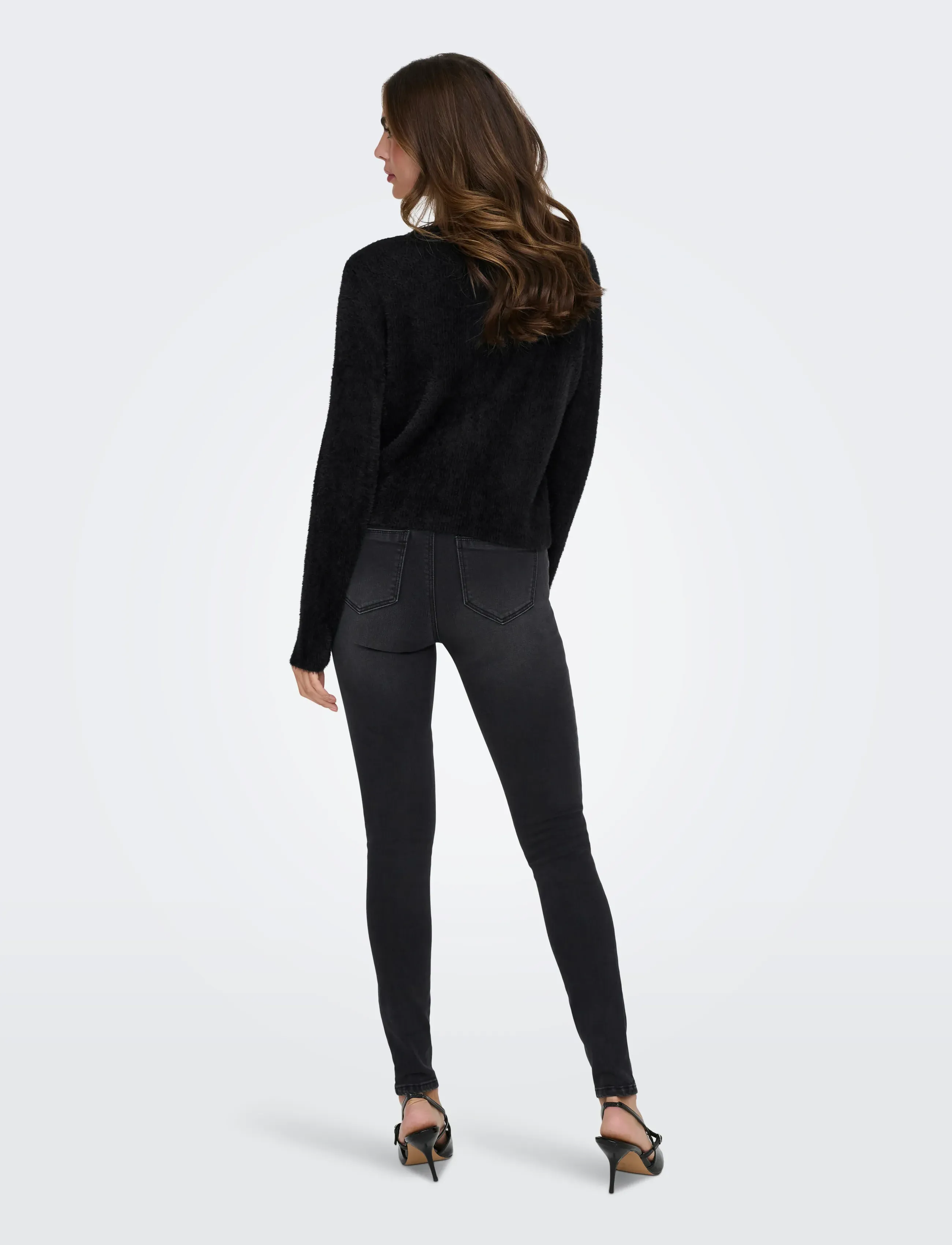 ONLY - ONLPETRA LS PEARL O-NECK CARDI CC KNT - kardiganai - black - 3