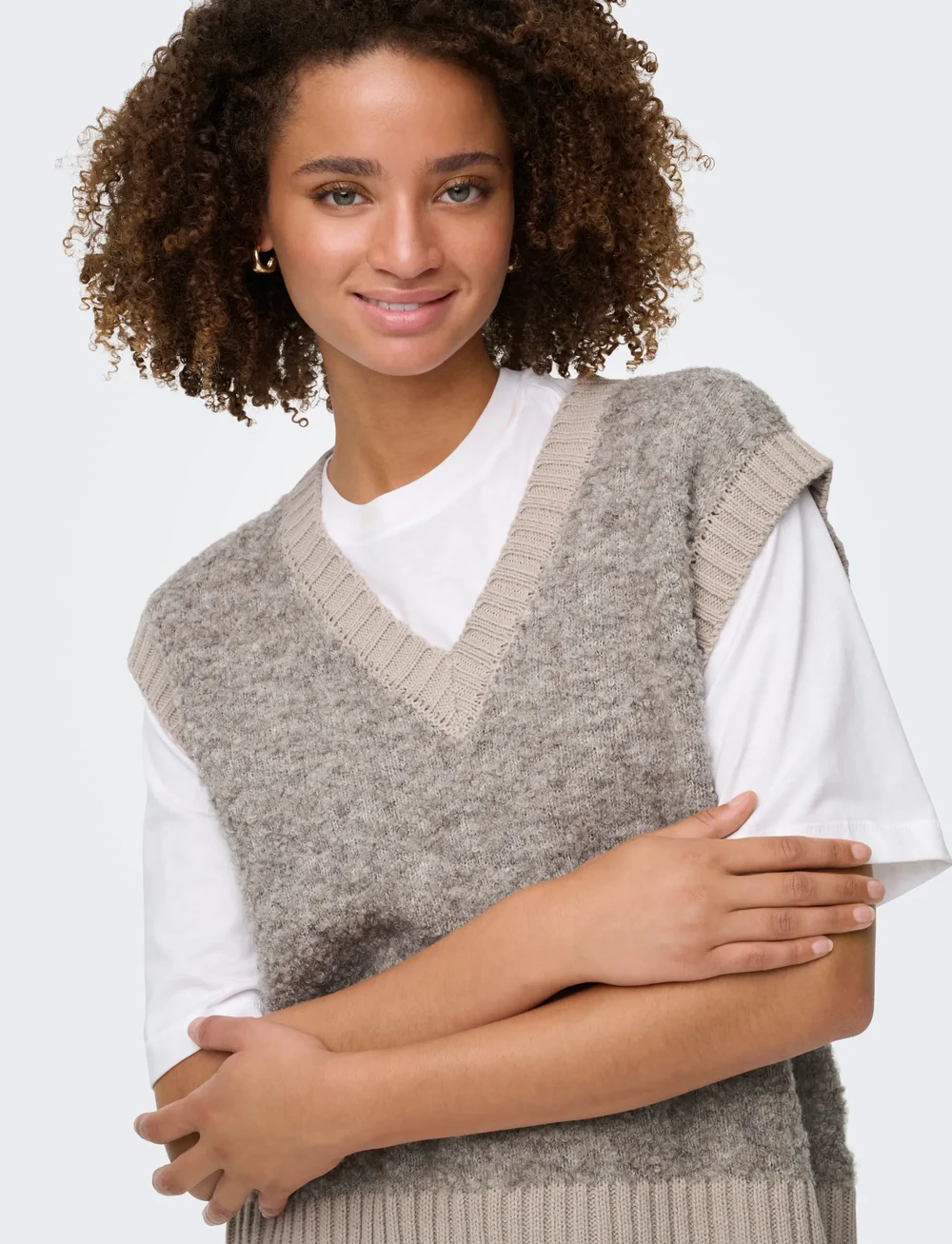 ONLY - ONLCILLE SL VEST CC KNT - stickade västar - string - 5