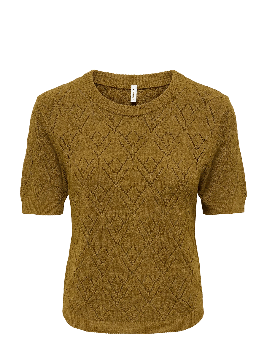 ONLY - ONLSUNNY S/S STRUCTURE PULLOVER KNT - kampsunid - breen - 1