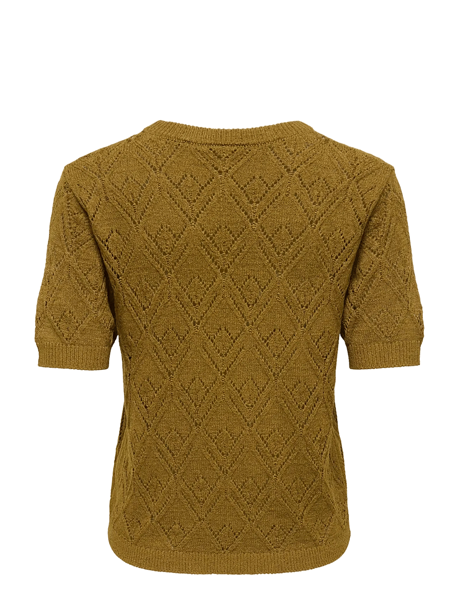 ONLY - ONLSUNNY S/S STRUCTURE PULLOVER KNT - kampsunid - breen - 2