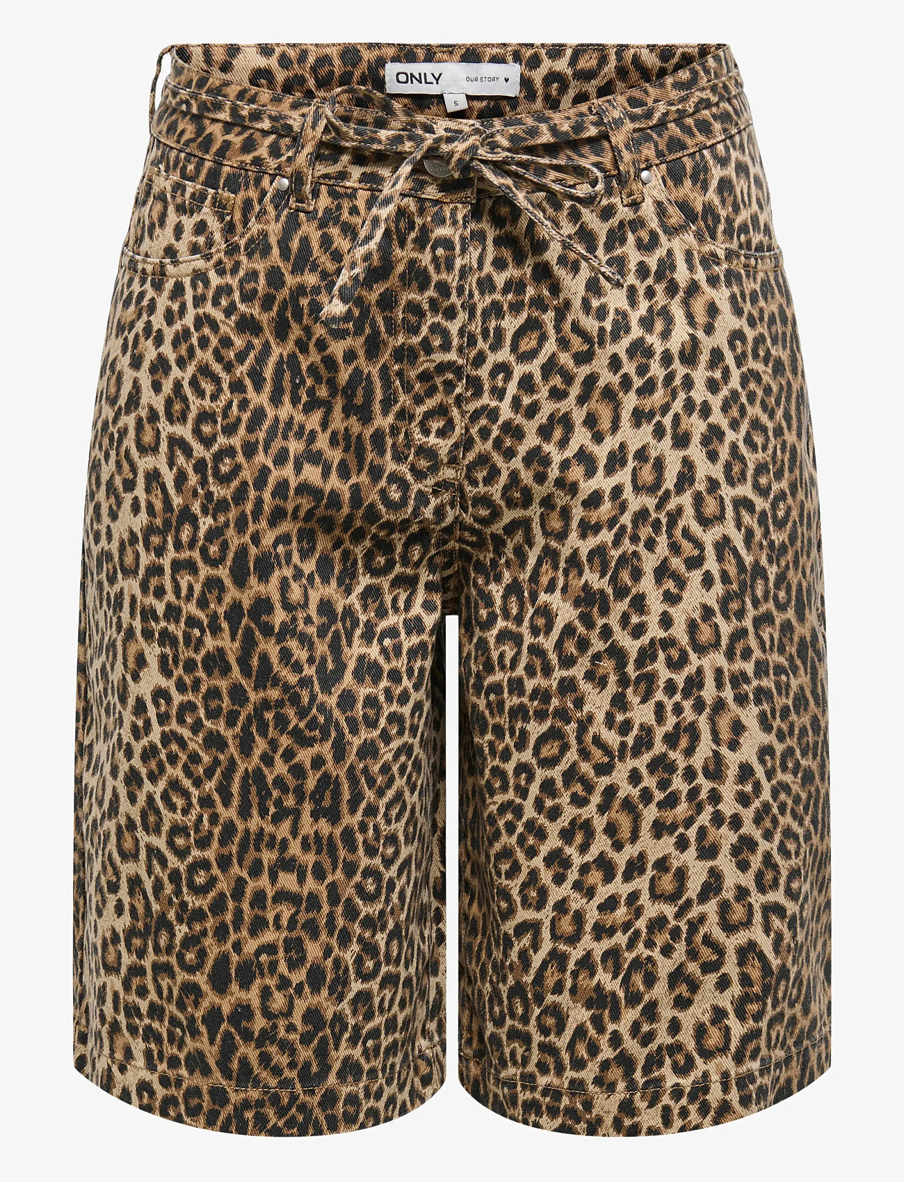 ONLY - ONLNAOMI STRING AOP BERMUDA SHORTS OTW - bermudashorts - toasted coconut - 1