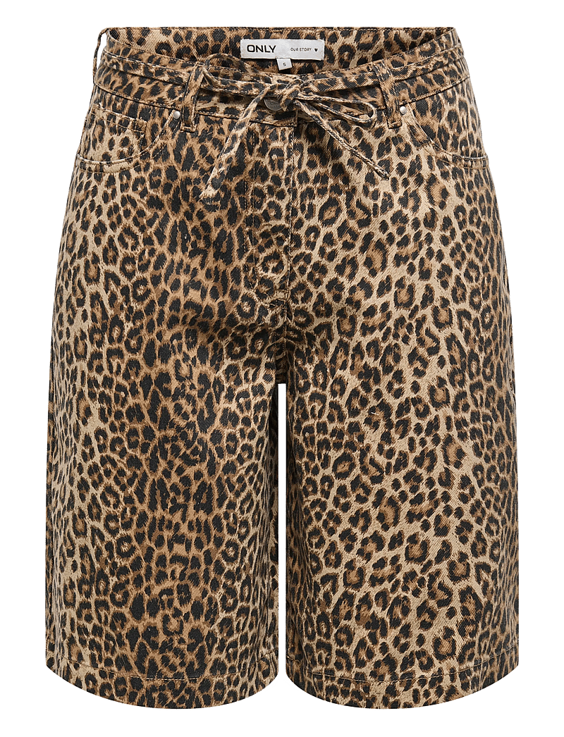 ONLY - ONLNAOMI STRING AOP BERMUDA SHORTS OTW - bermudashorts - toasted coconut - 1