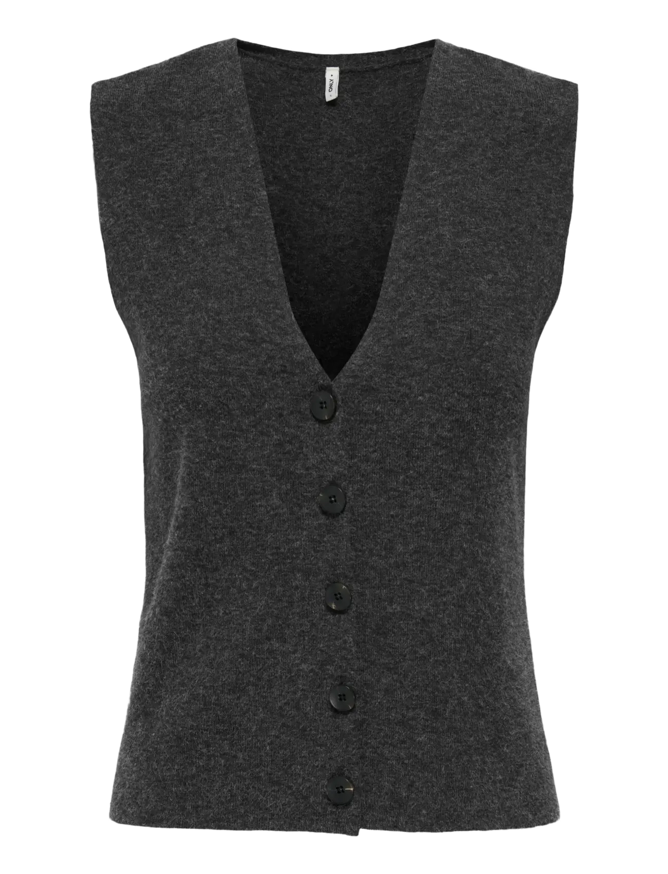 ONLY - ONLBILLIE SL VEST CC KNT - dark grey melange - 1