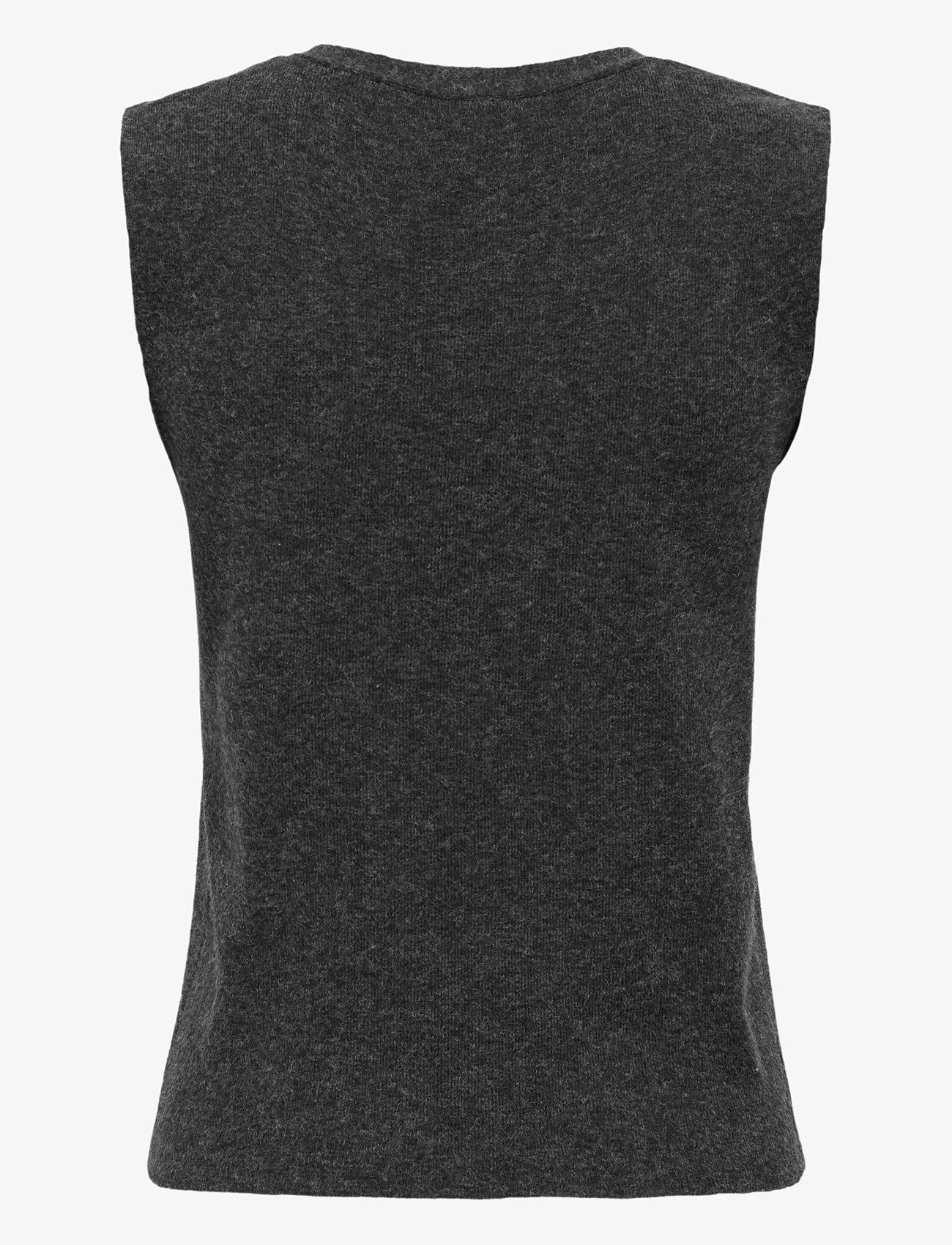 ONLY - ONLBILLIE SL VEST CC KNT - kootud vestid - dark grey melange - 2