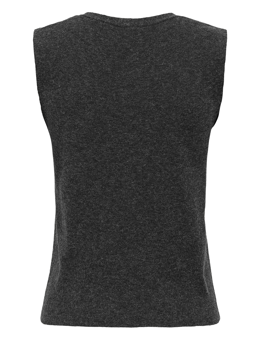 ONLY - ONLBILLIE SL VEST CC KNT - dark grey melange - 2