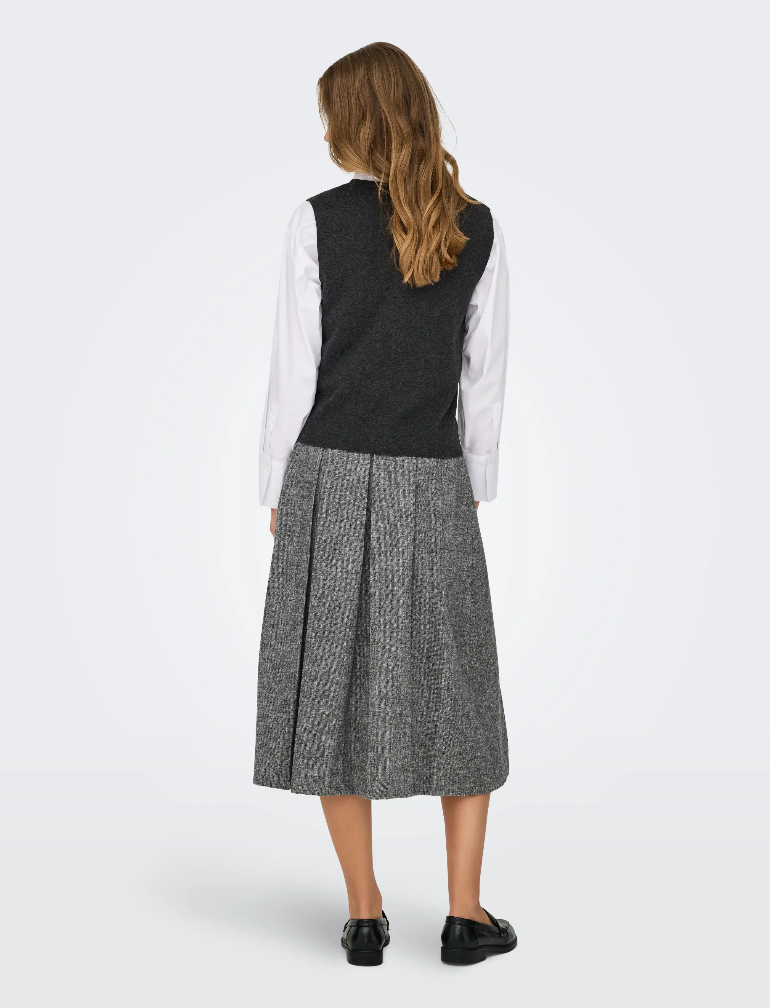 ONLY - ONLBILLIE SL VEST CC KNT - dark grey melange - 3