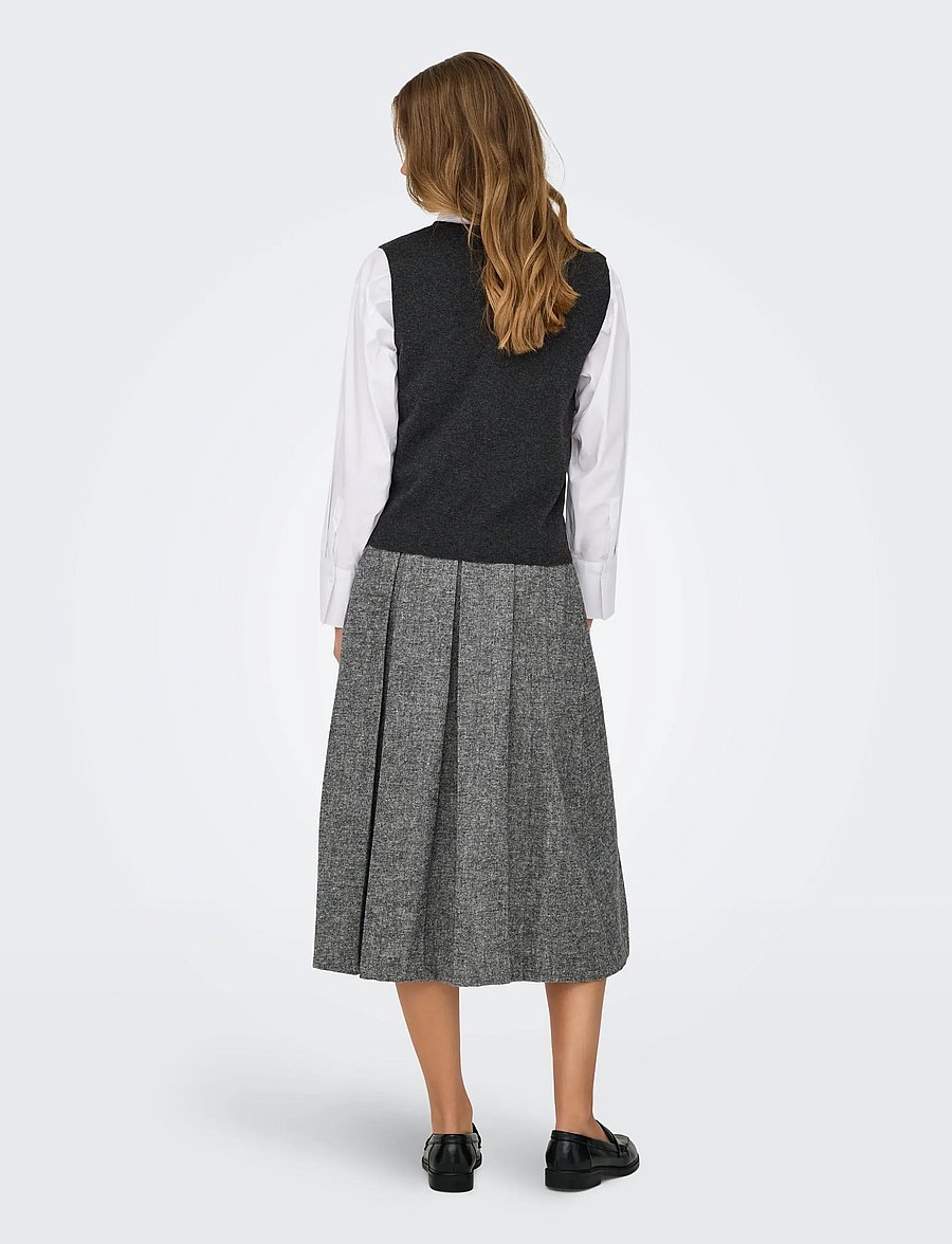 ONLY - ONLBILLIE SL VEST CC KNT - dark grey melange - 3