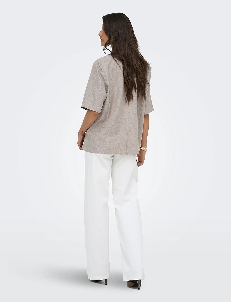 ONLY - ONLLINDA S/S MEL OVS BLAZER TLR - einreihige blazer - fungi - 3