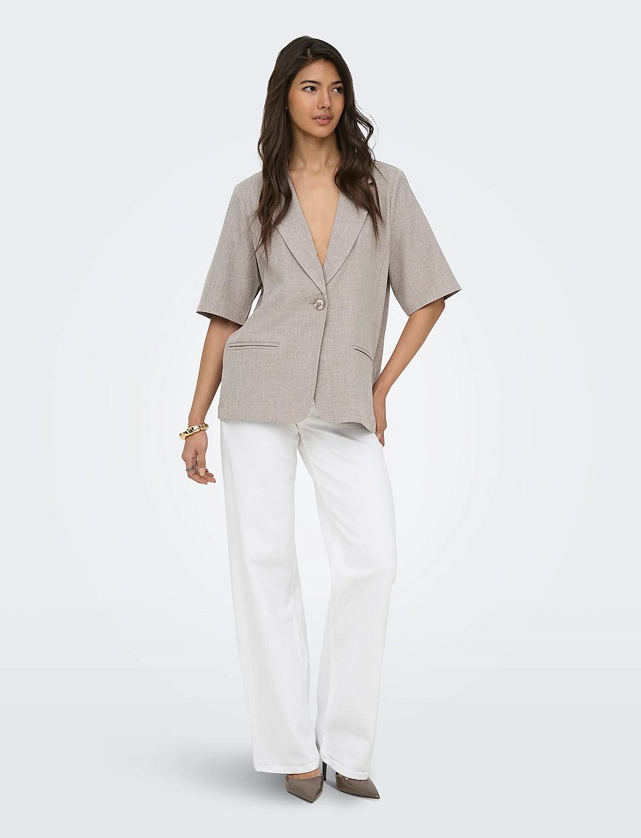 ONLY - ONLLINDA S/S MEL OVS BLAZER TLR - einreihige blazer - fungi - 4