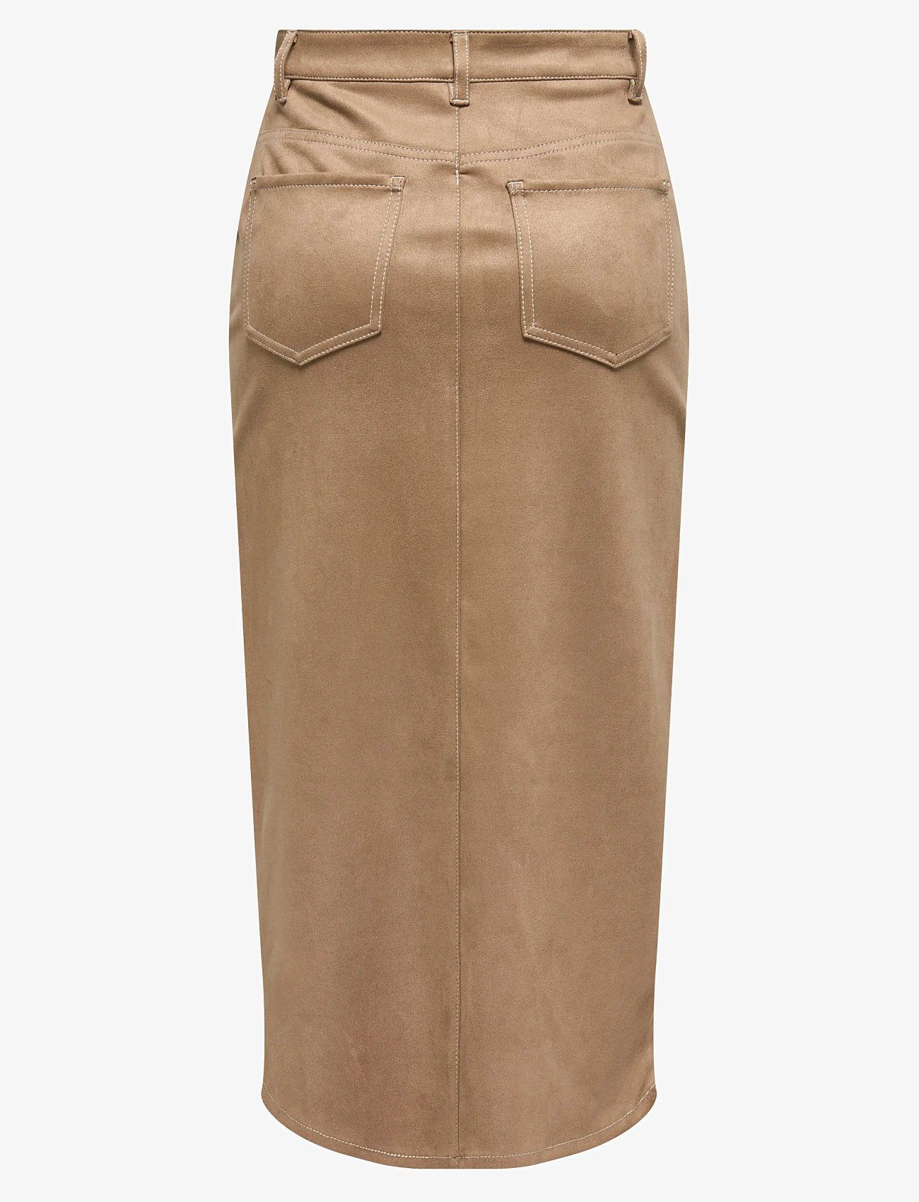 ONLY - ONLSTINA LIFE MW FAUX SUEDE SKIRT CC PNT - midi kjolar - cocoa crÉme - 2