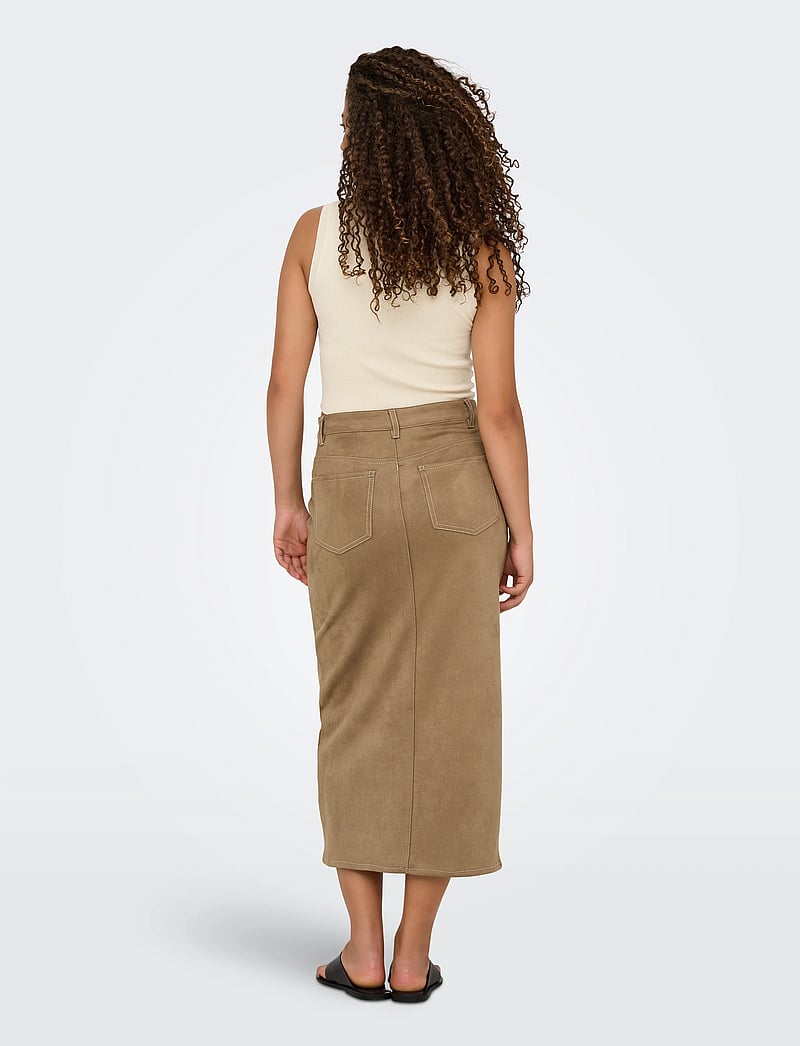 Rokken Only Suede Rok ONLY Suede Korte Rok Taupe Kopen? Morgen In