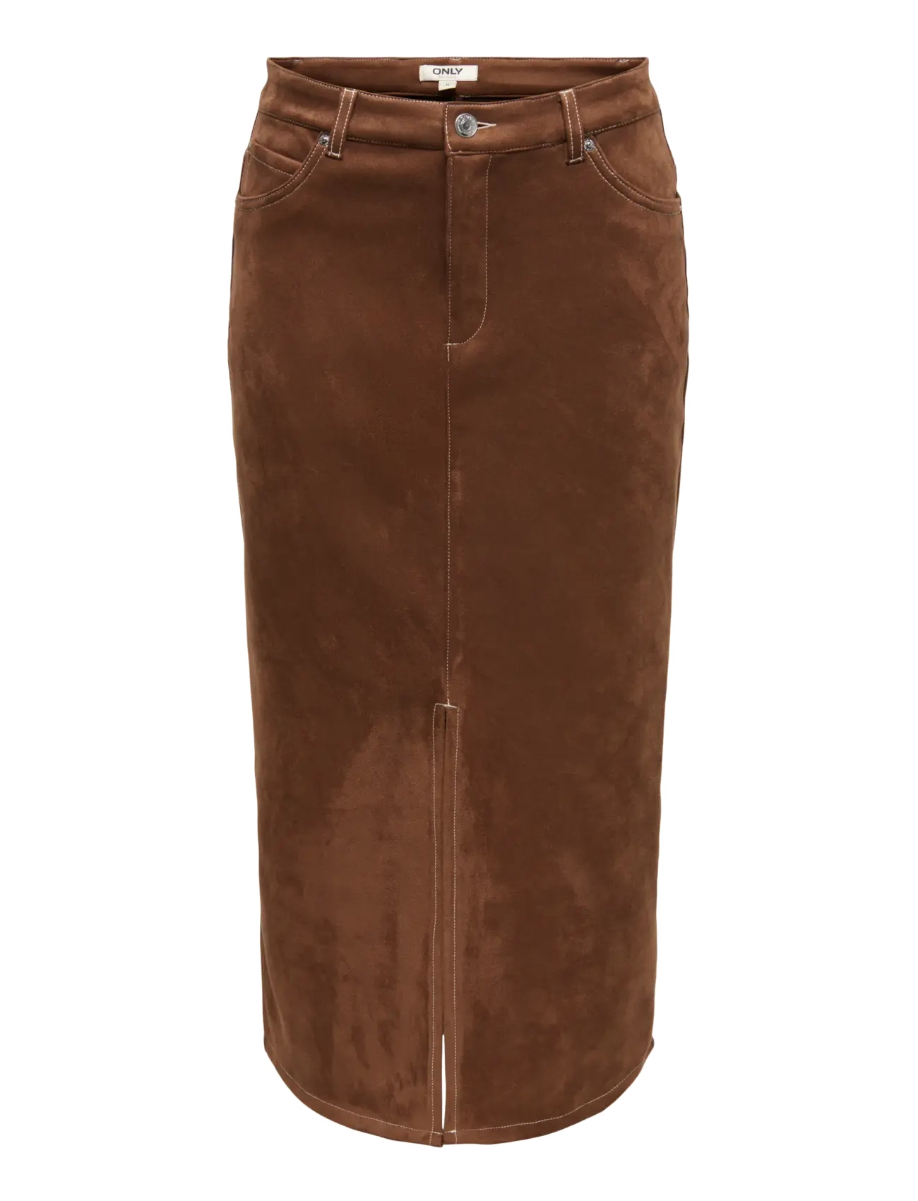 ONLY ONLSTINA MW FAUX SUEDE SKIRT CC PNT - Only - SOFT SILT / brown