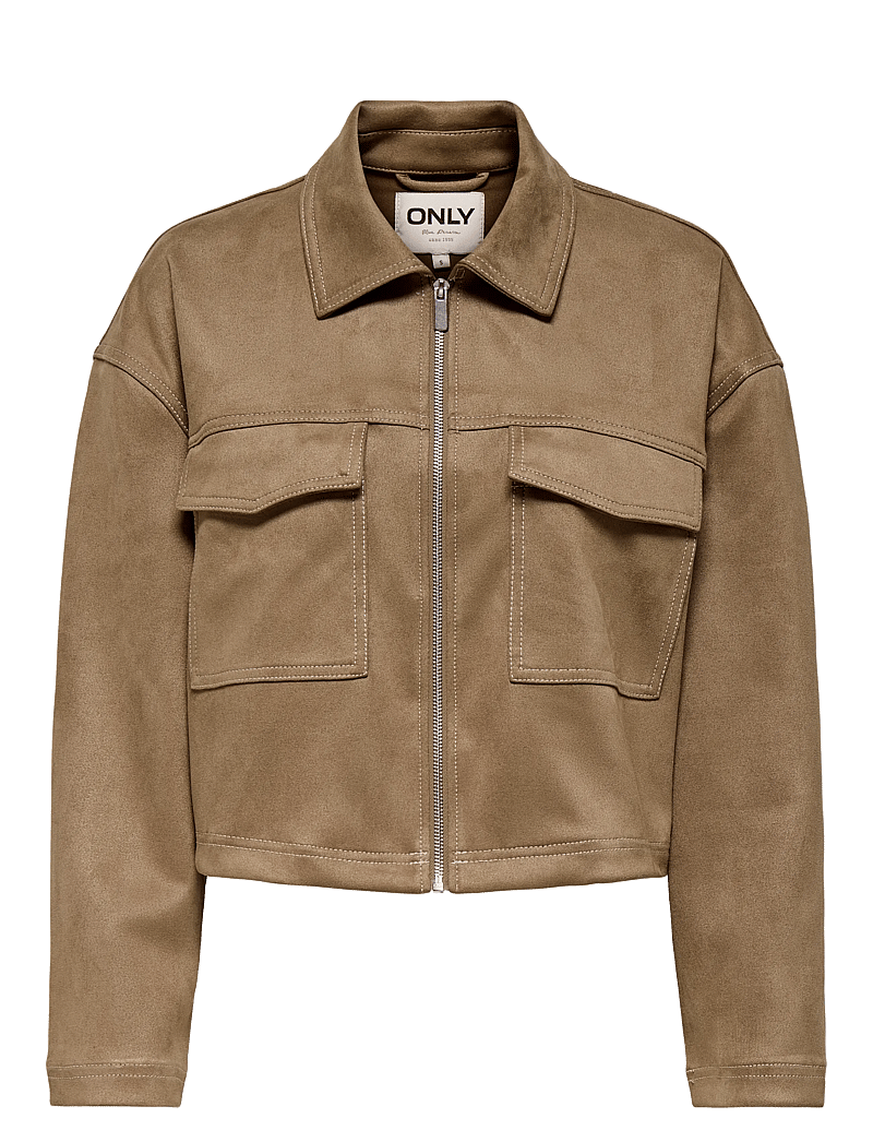 ONLY - ONLSTINA LIFE FAUX SUEDE JACKET CC PNT - cocoa crÉme - 1