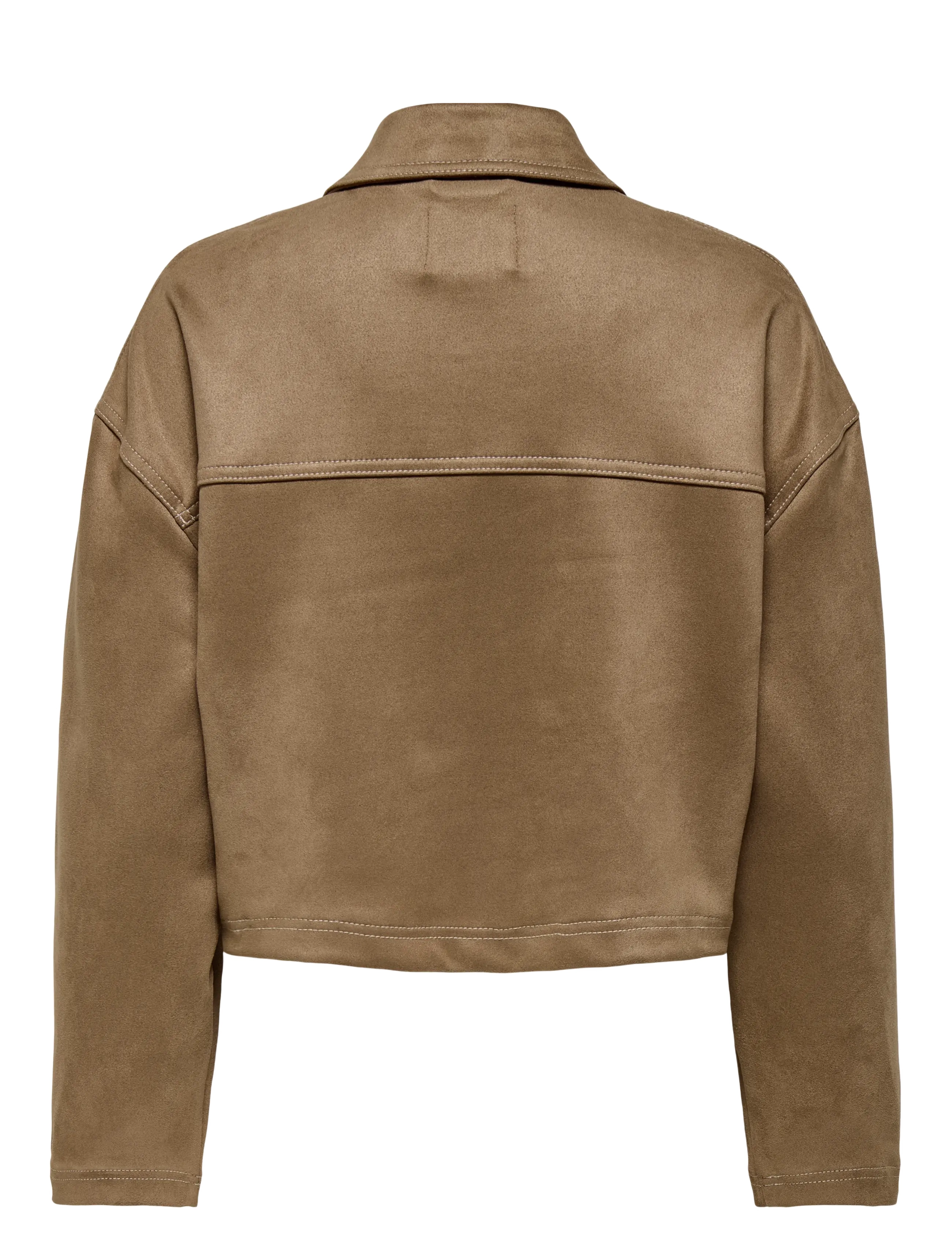 ONLY - ONLSTINA FAUX SUEDE JACKET PNT - cocoa crÉme - 2