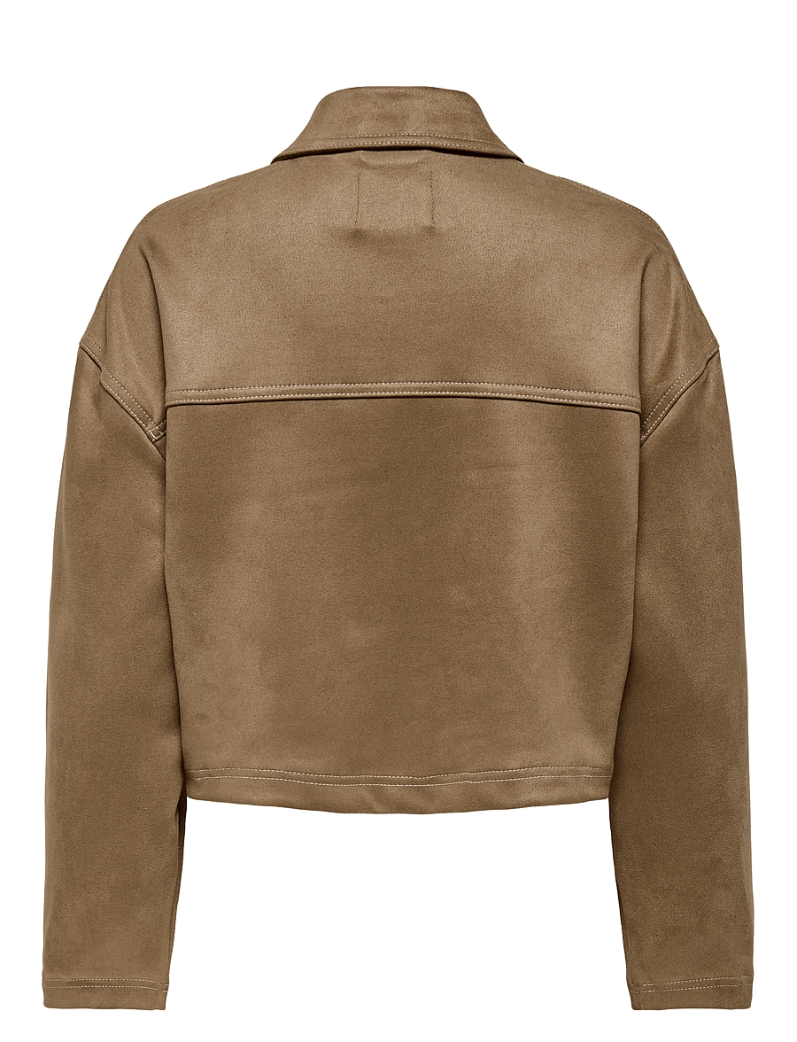 ONLY - ONLSTINA FAUX SUEDE JACKET PNT - cocoa crÉme - 2