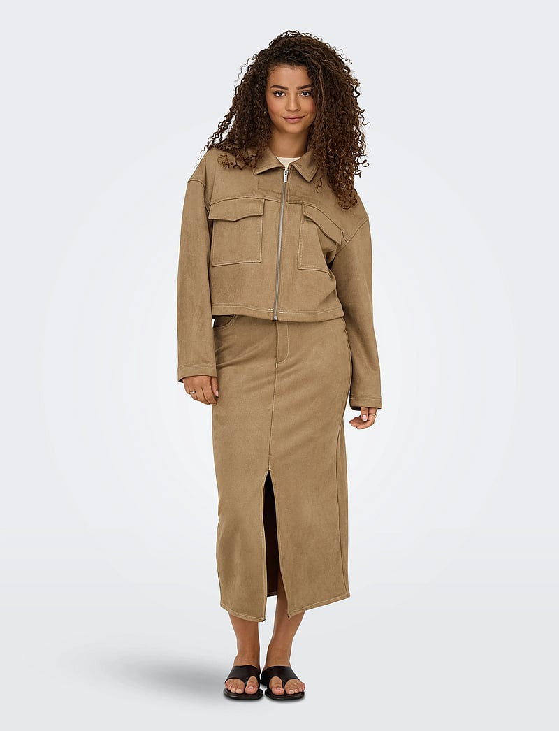 ONLY - ONLSTINA LIFE FAUX SUEDE JACKET CC PNT - cocoa crÉme - 5
