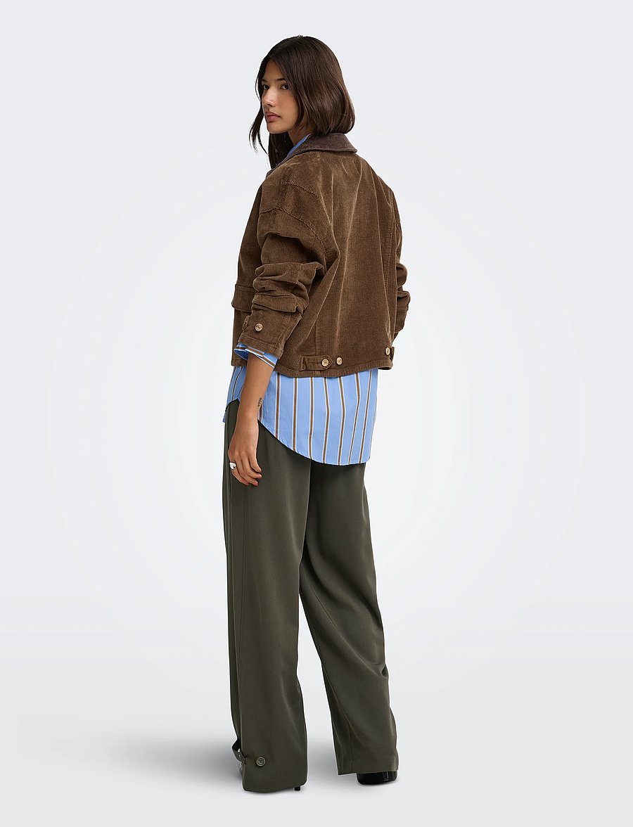 ONLY - ONLGLOBAL L/S CORD JACKET CC PNT - utility jackets - cub - 3