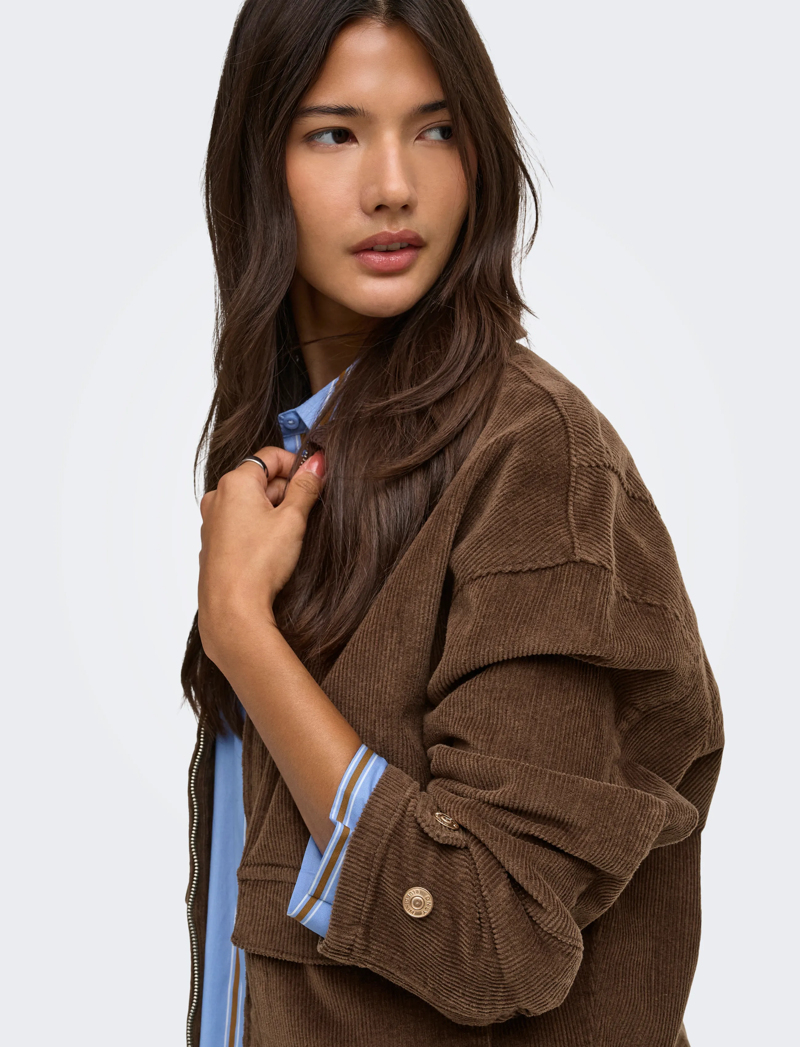 ONLY - ONLGLOBAL L/S CORD JACKET CC PNT - utility jackets - cub - 5
