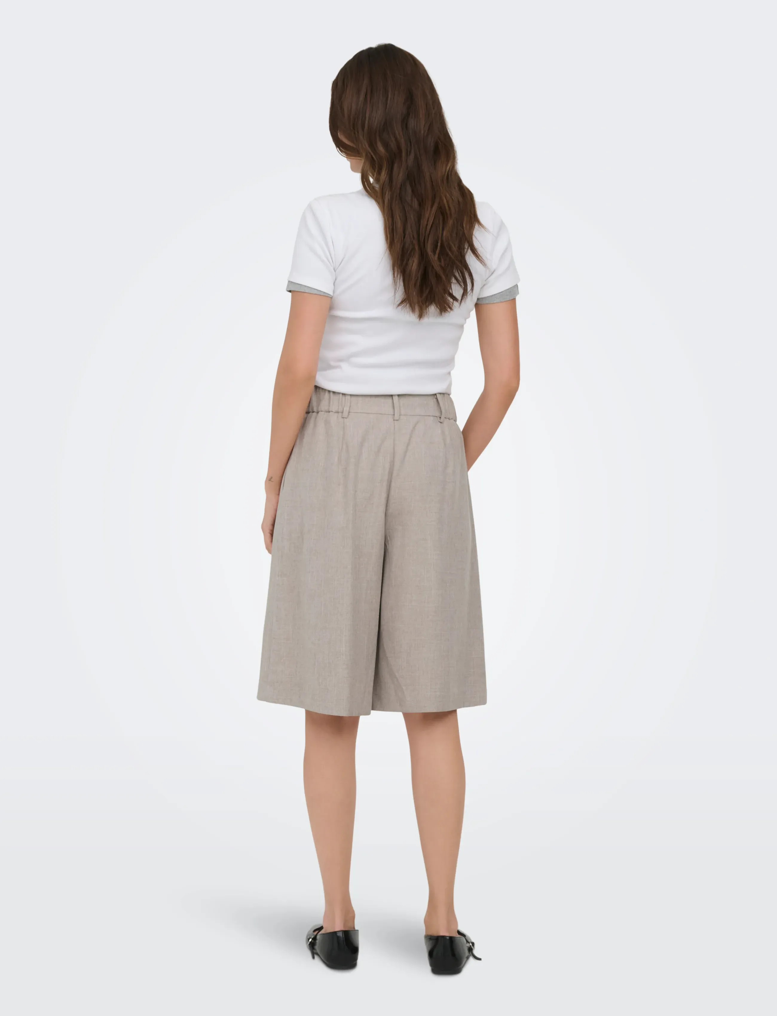 ONLY - ONLLINDA HW MEL LONG SHORTS TLR NOOS - fungi - 3