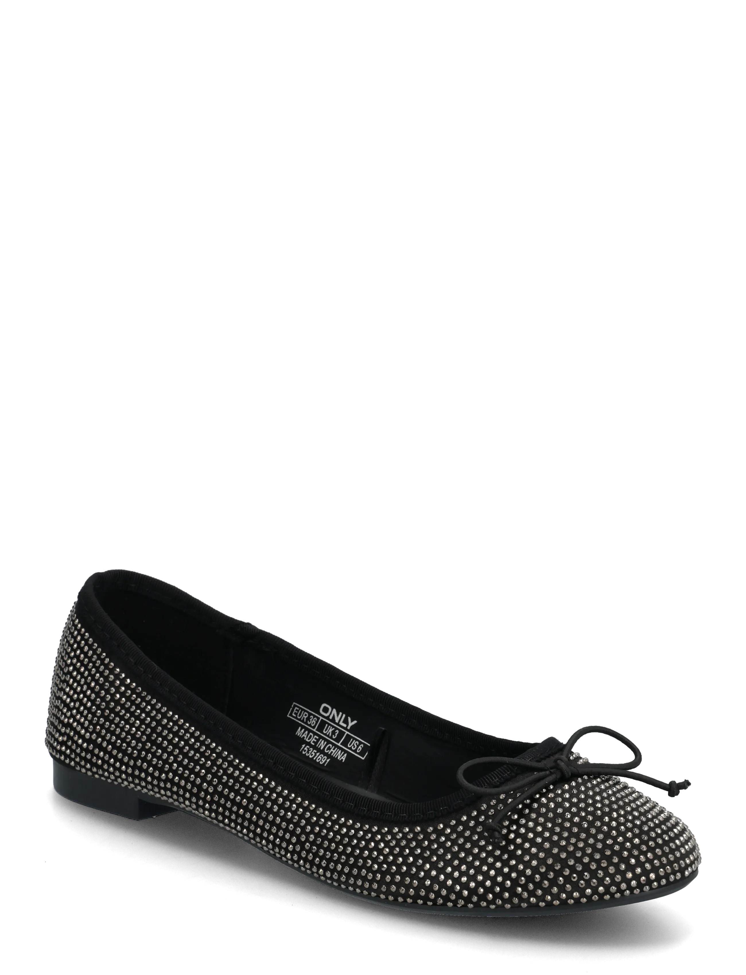 ONLY Onlbee-3 Rhinestone Ballerina Schwarz - 37 - Damen