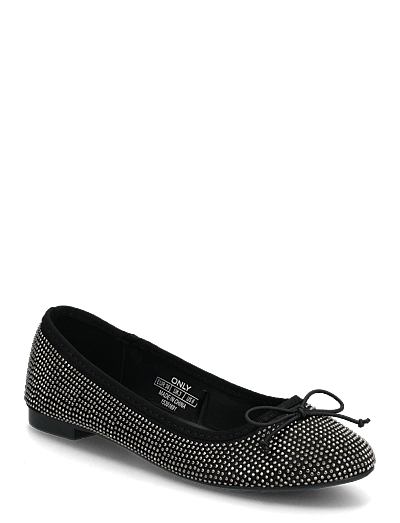 ONLY ONLBEE-3 RHINESTONE BALLERINA - Ballerinaskor - BLACK / black
