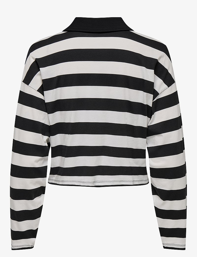 ONLY - ONLMAY LIFE L/S BOXY POLO TOP CS JRS - pikéer - black - 2