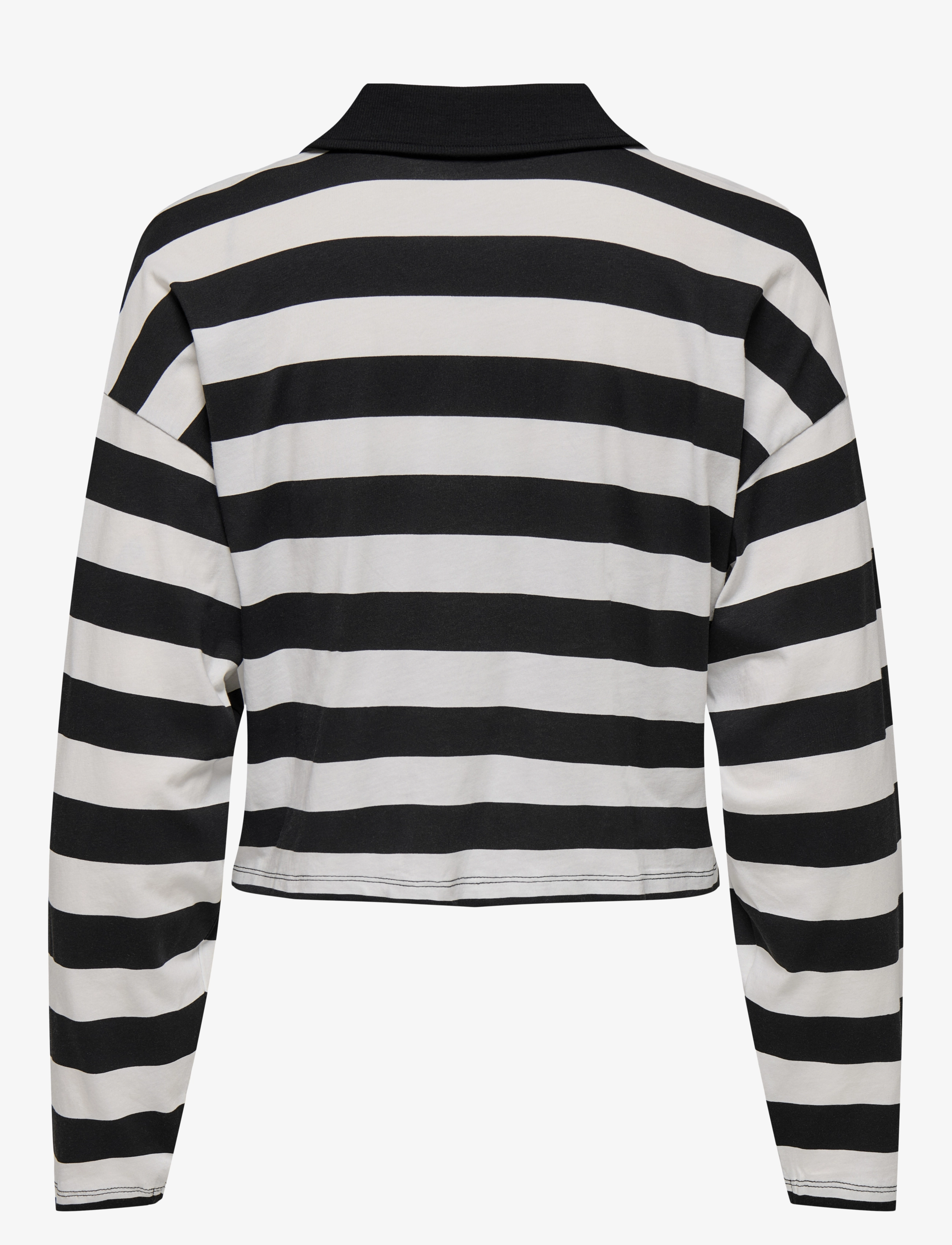 ONLY - ONLMAY LIFE L/S BOXY POLO TOP CS JRS - poloshirts - black - 2