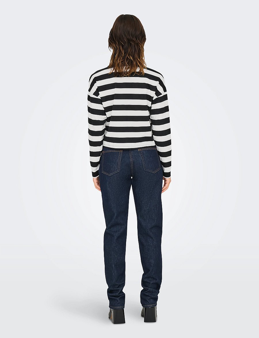 ONLY - ONLMAY LIFE L/S BOXY POLO TOP CS JRS - poloshirts - black - 3