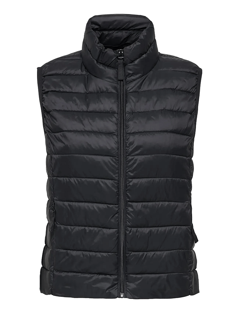 ONLY - ONLTAHIA LW QUILTED WAISTCOAT OTW NOOS - frühlingsjacken - black - 1