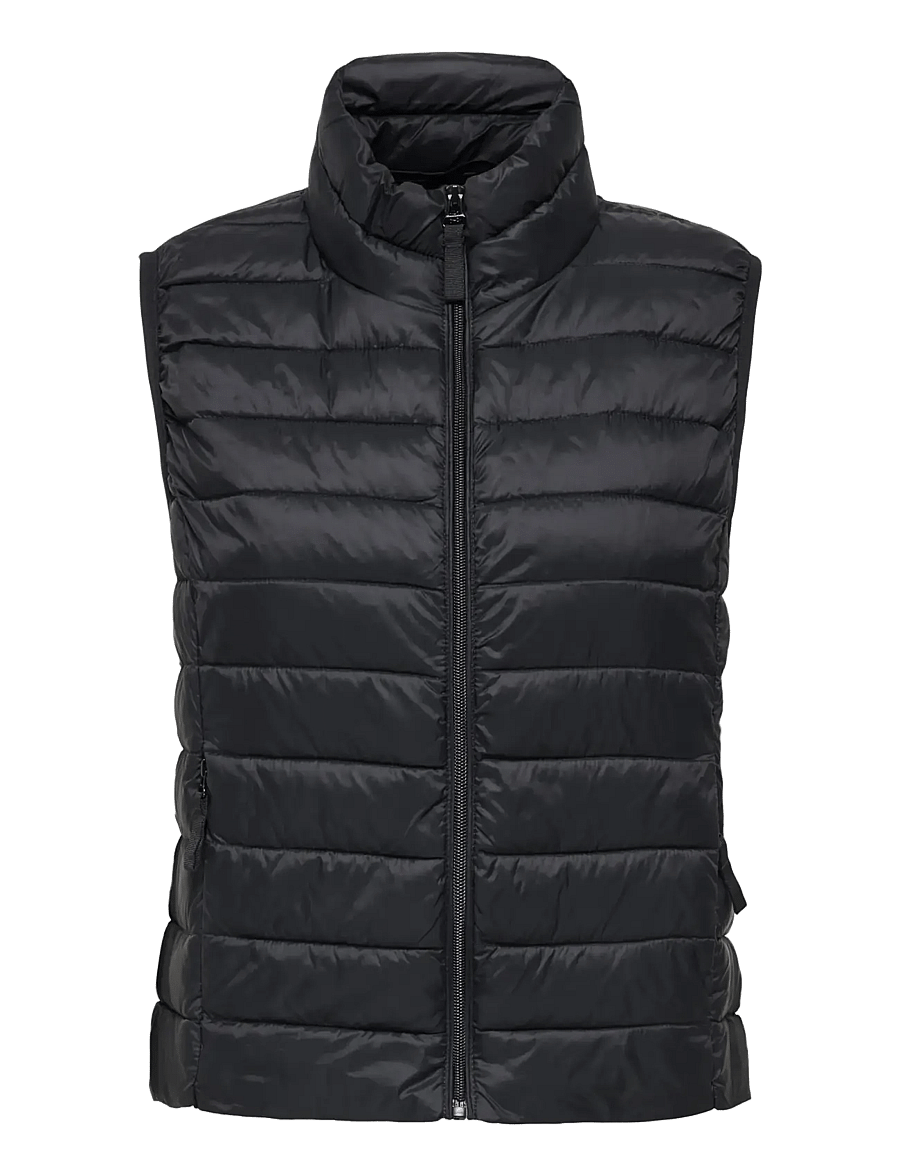 ONLY - ONLTAHIA LW QUILTED WAISTCOAT OTW NOOS - frühlingsjacken - black - 1