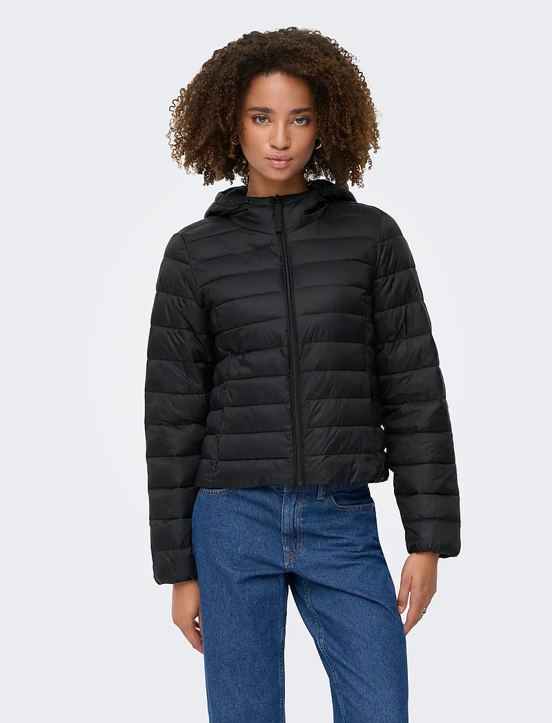 ONLY - ONLTAHIA LW QUILTED HOOD JKT NOOS OTW - kevadjoped - black - 5