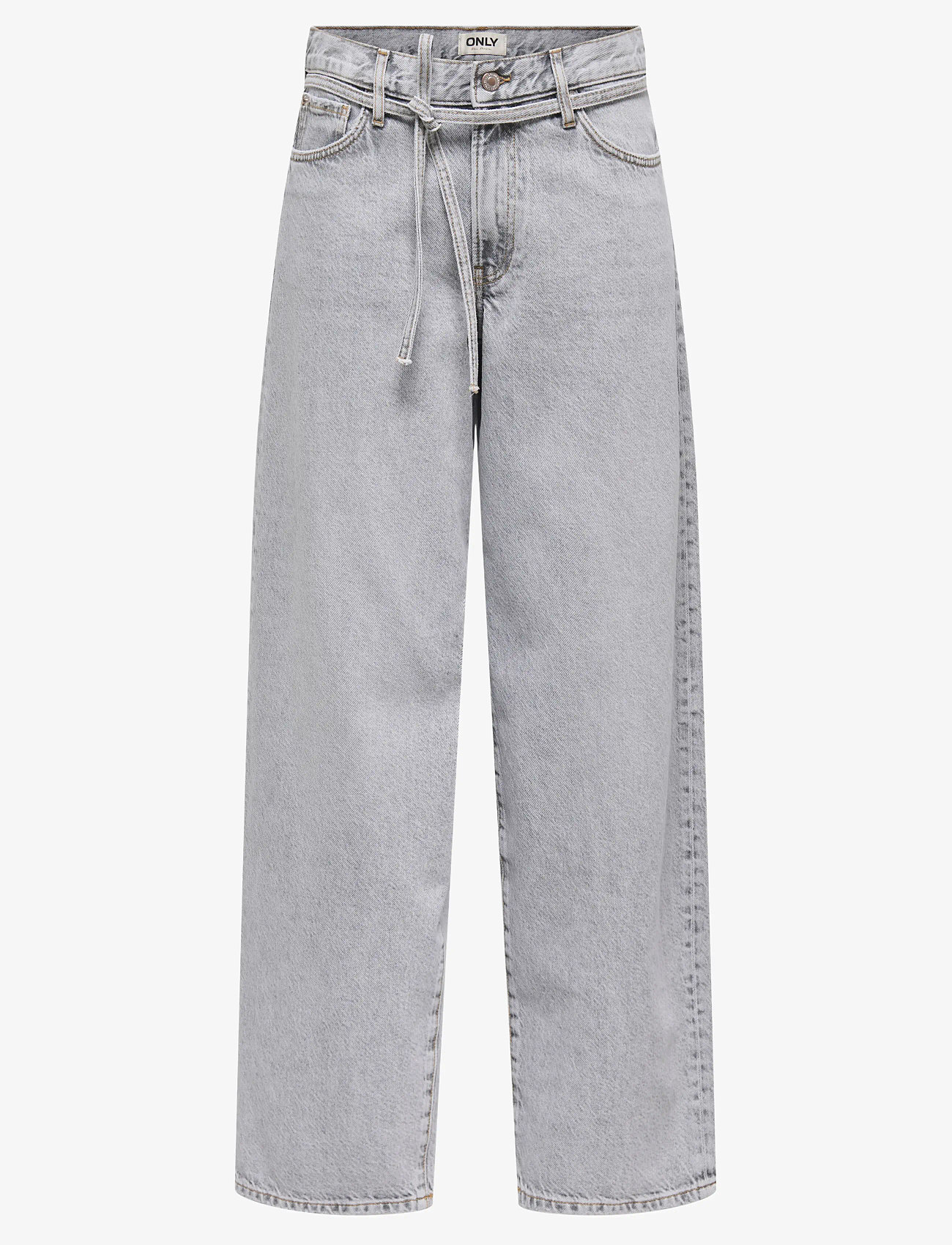 ONLY - ONLGIANNA MW STR JEANS LG BLEACH DOT - straight jeans - light grey denim - 0