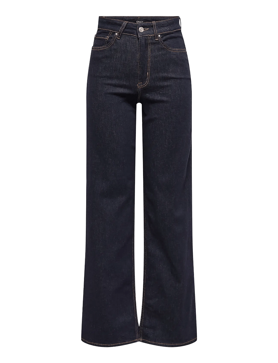 ONLY - ONLMADISON BLUSH HW WIDE DNM REA024 NOOS - hosen mit weitem bein - dark blue denim - 1