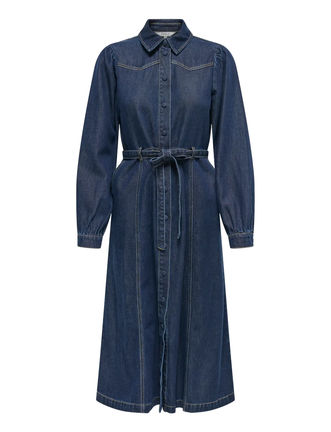 ONLY ONLJULIE LS DNM DRESS QYT - Denimkläder - DARK BLUE DENIM / navy