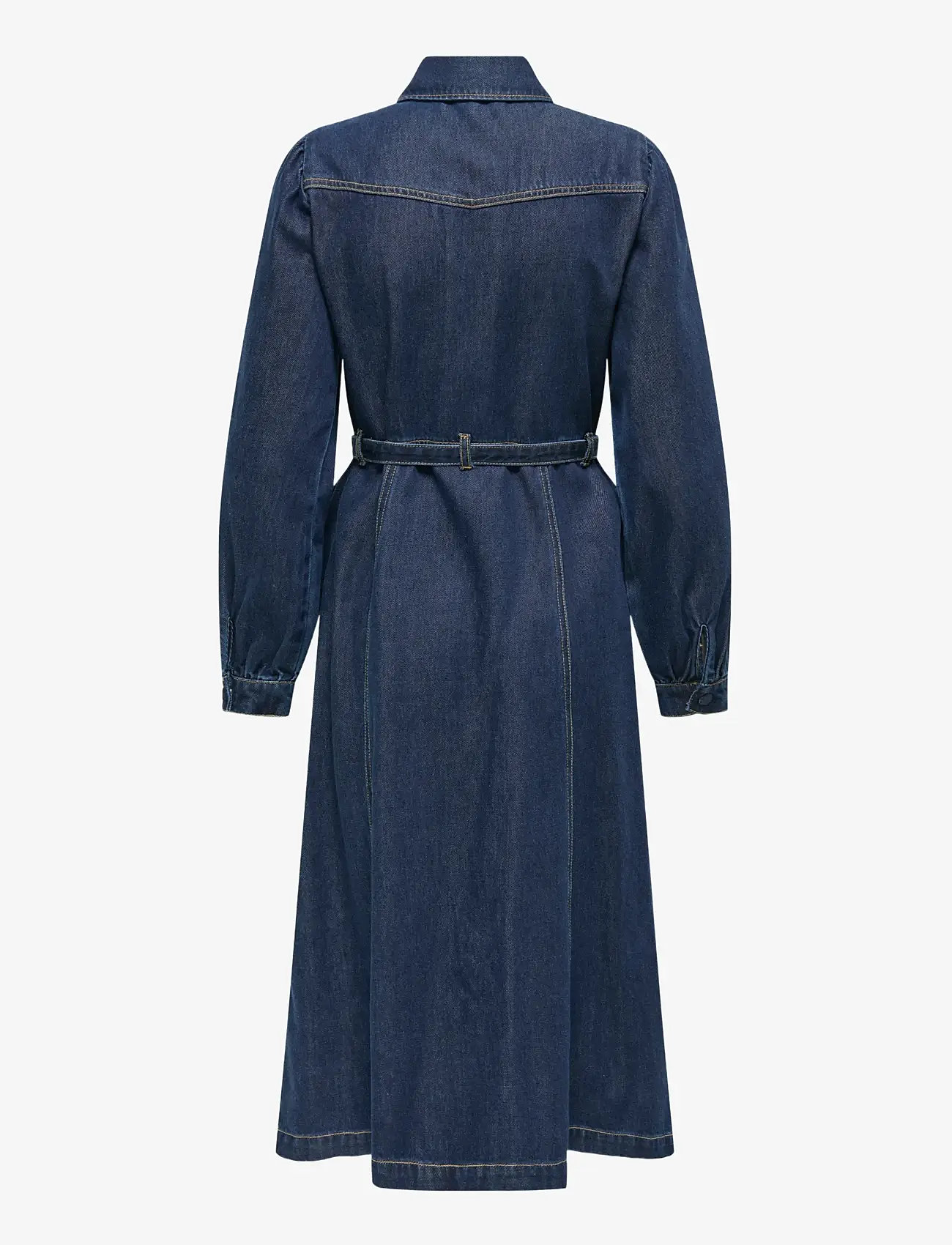 ONLY - ONLJULIE LS DNM DRESS QYT - shirt dresses - dark blue denim - 2