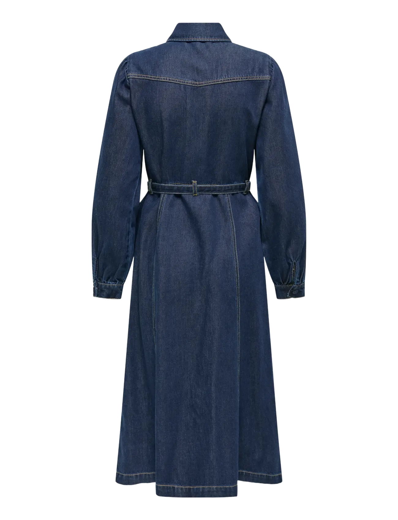 ONLY - ONLJULIE LS DNM DRESS QYT - sukienki koszulowe - dark blue denim - 2