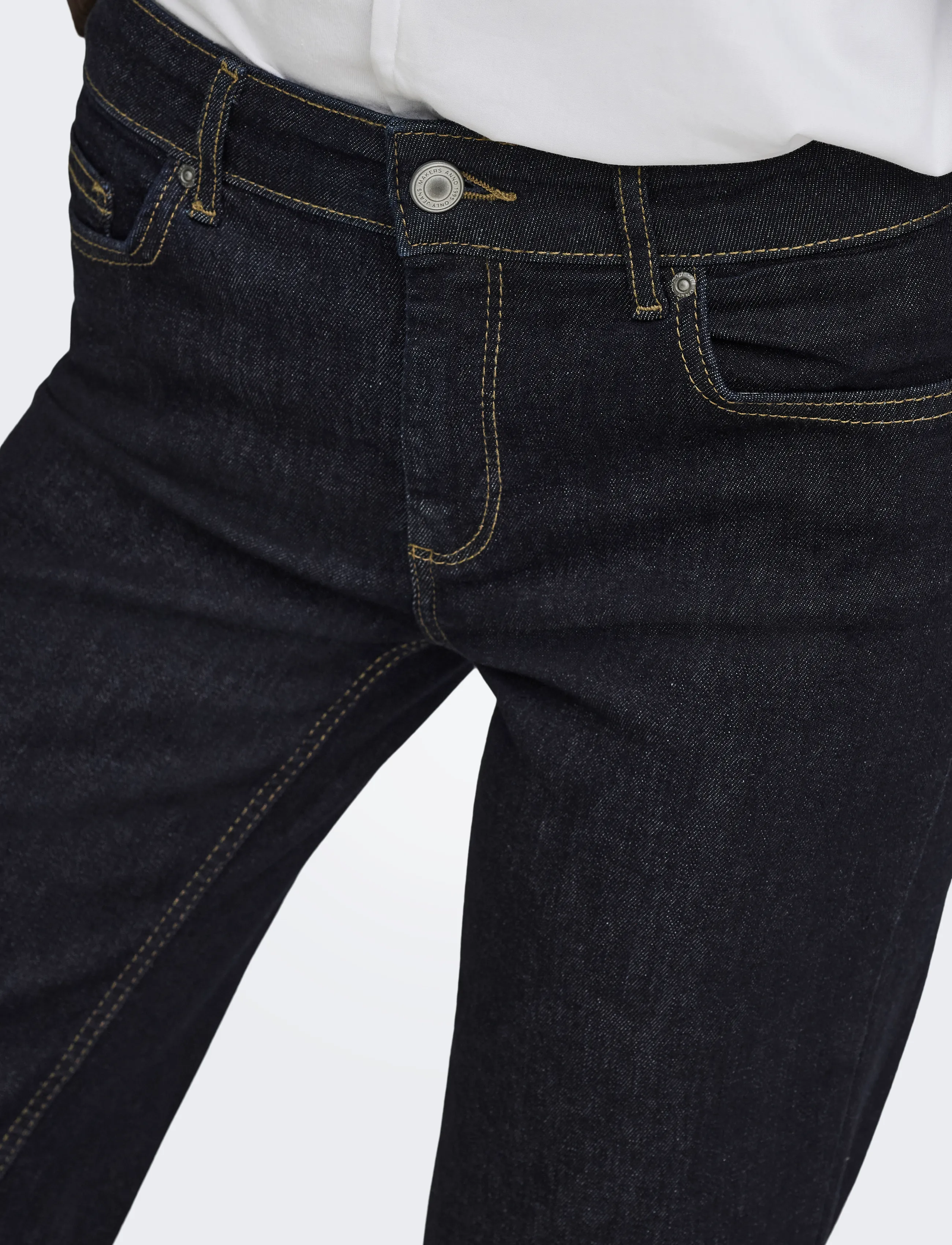 ONLY - ONLBLUSH MID STRAIGHT DNM TAI774 NOOS - gerade jeans - dark blue denim - 5
