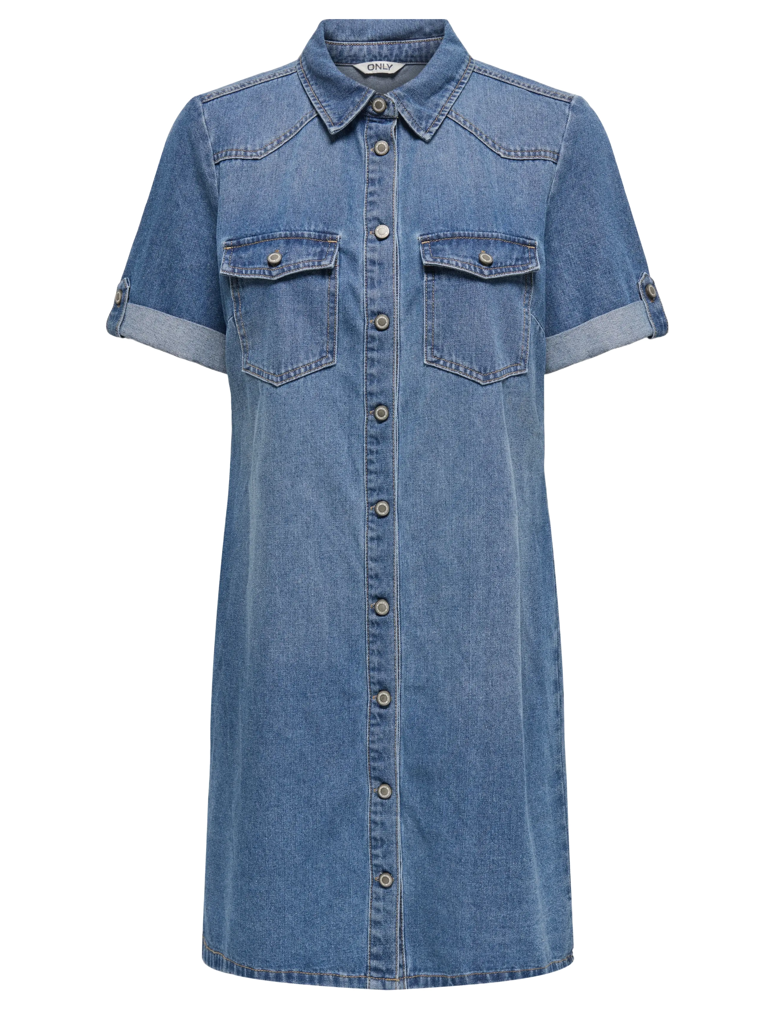 ONLY ONLLISA S/S DNM DRESS GUA NOOS - Kleidid - MEDIUM BLUE DENIM / blue