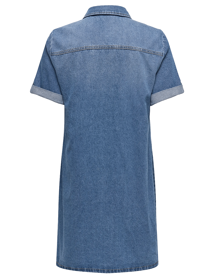 ONLY - ONLLISA S/S DNM DRESS GUA NOOS - robes chemises - medium blue denim - 2
