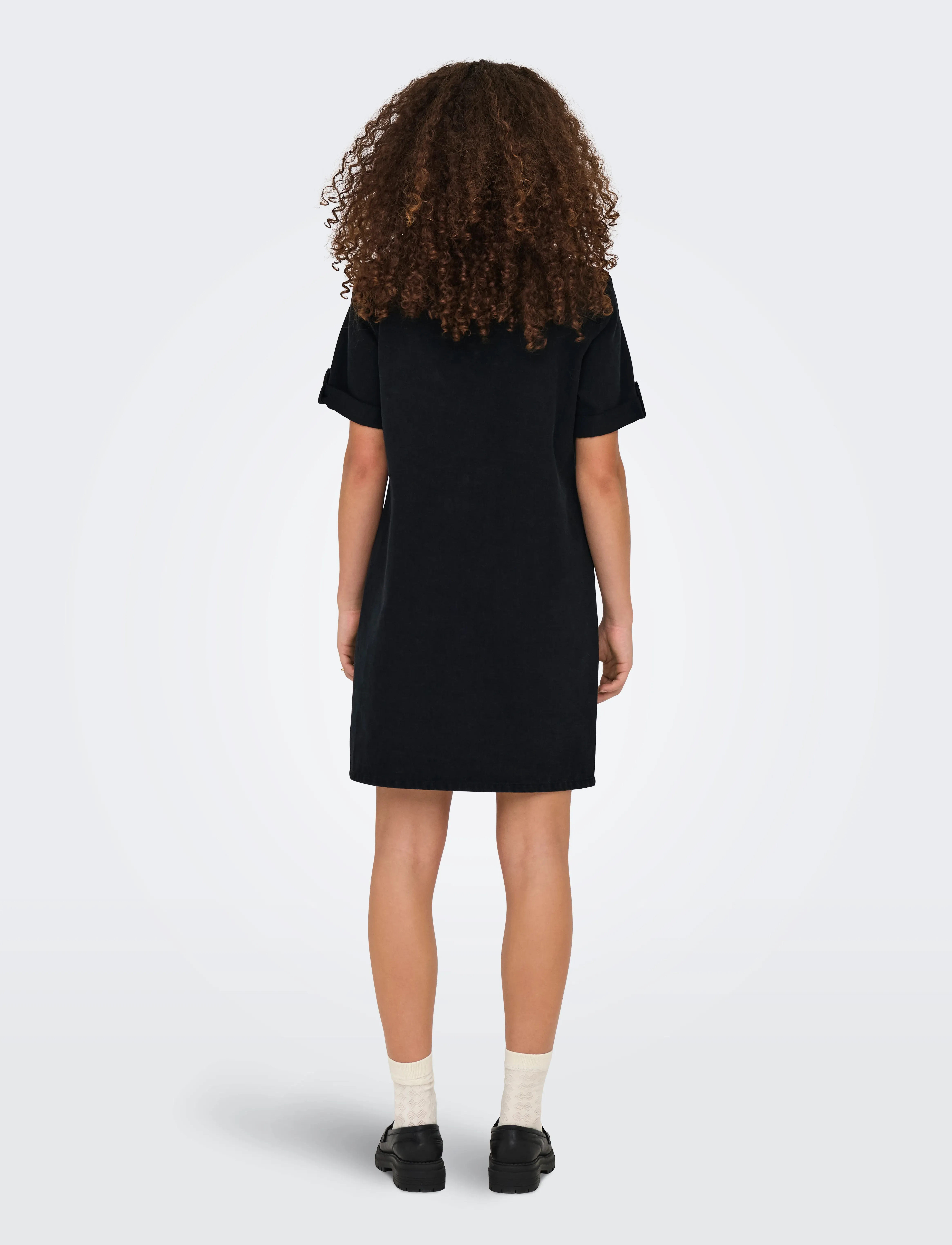 ONLY - ONLLISA S/S DNM DRESS GUA NOOS - skjortekjoler - washed black - 3